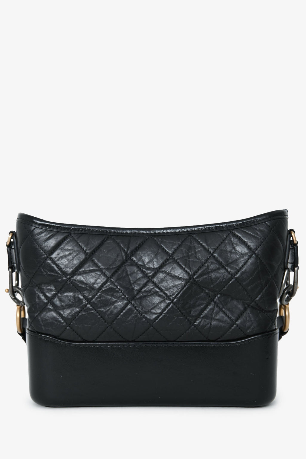 Pre-Loved Chanel™ 2019-20 Black Leather Medium Gabrielle Crossbody Bag with Logo Strap