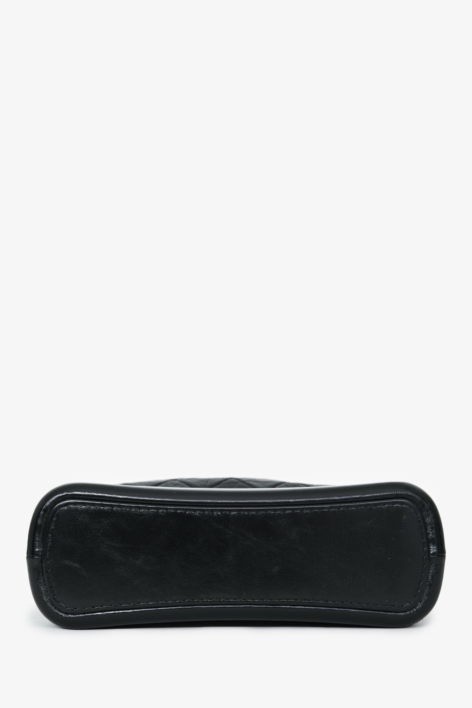 Pre-Loved Chanel™ 2019-20 Black Leather Medium Gabrielle Crossbody Bag with Logo Strap