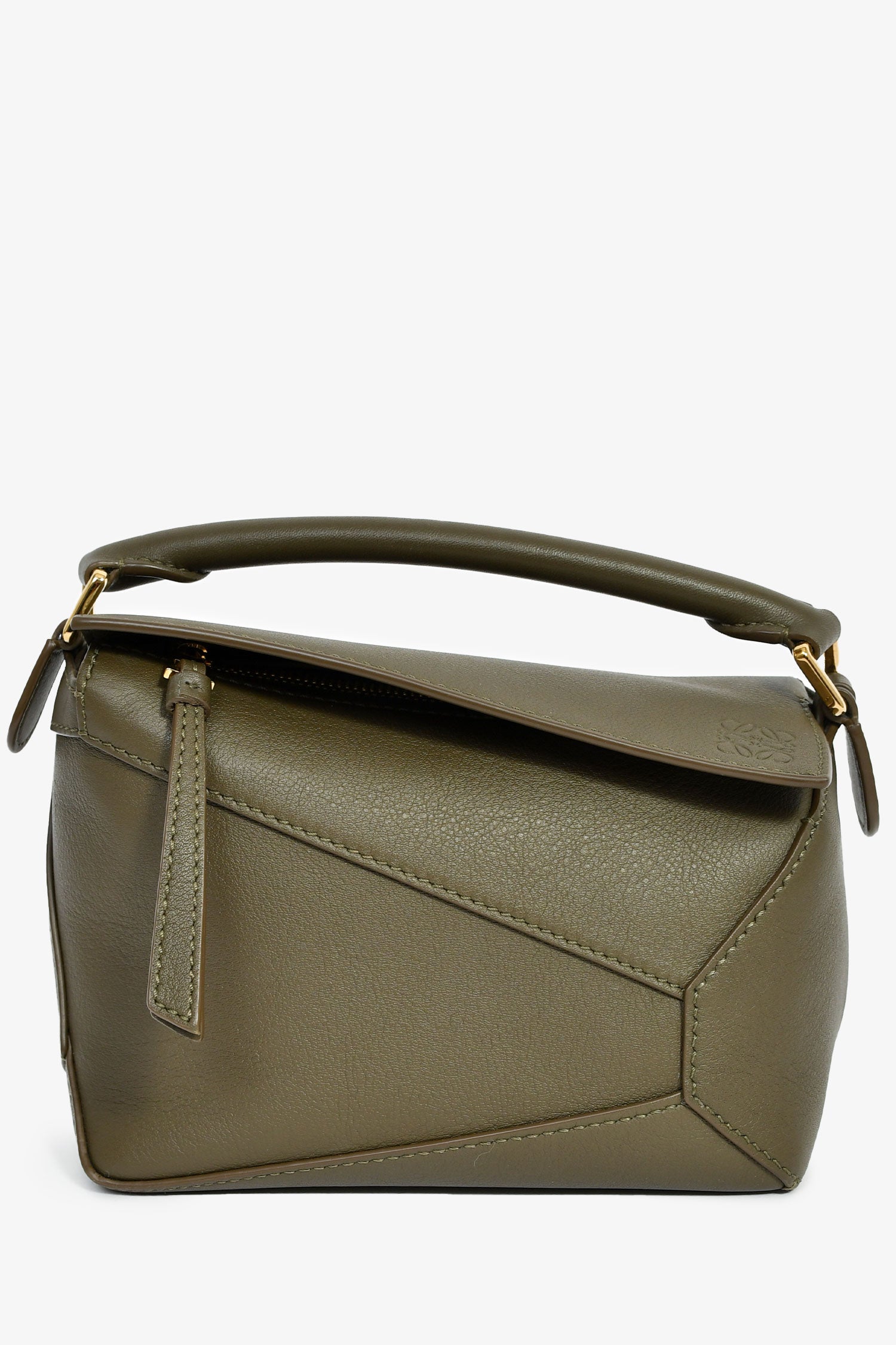Loewe 2024 Dark Khaki Mini Puzzle Edge Shoulder Bag