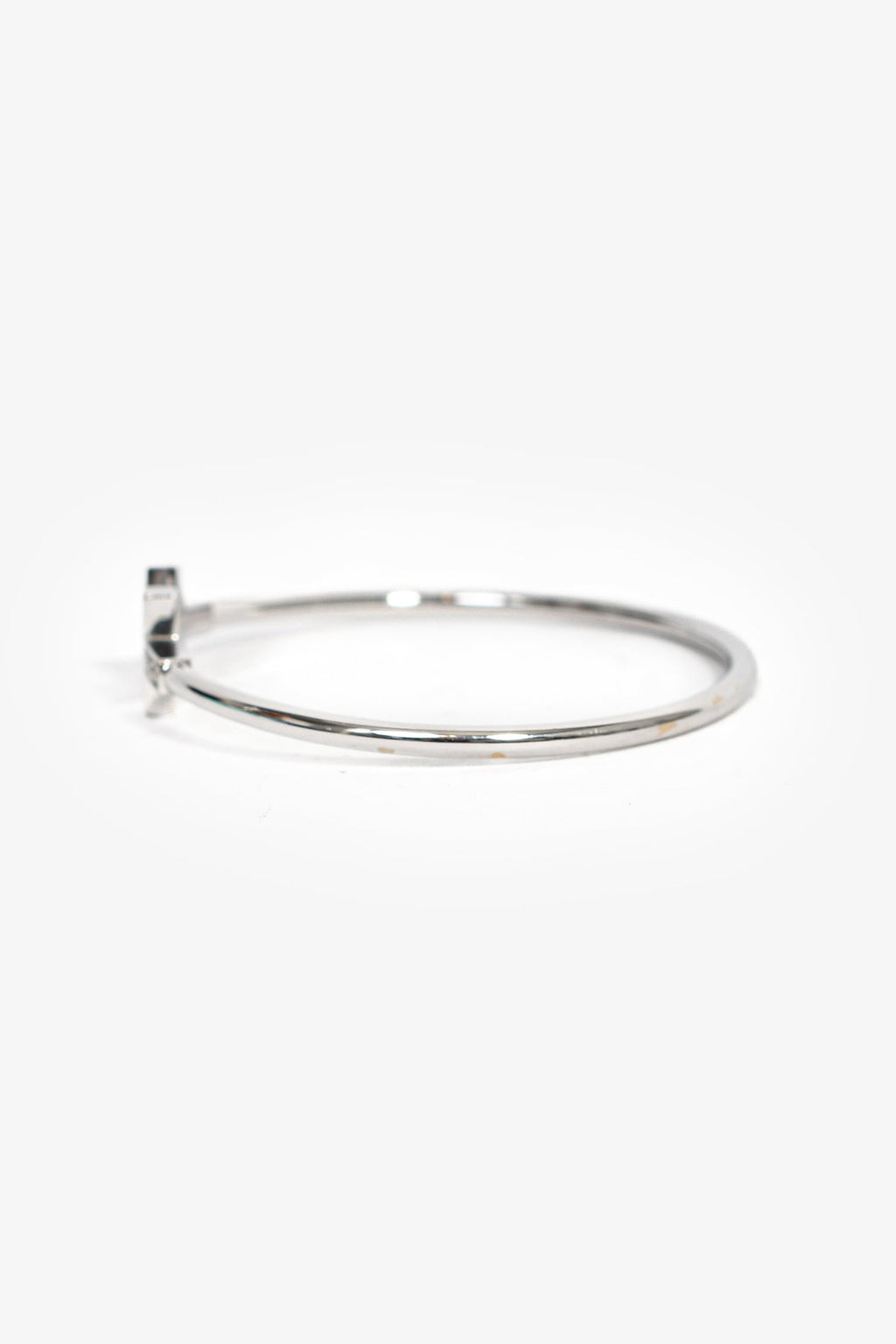 Tiffany & Co. 18k White Gold Diamond T Wire Bracelet