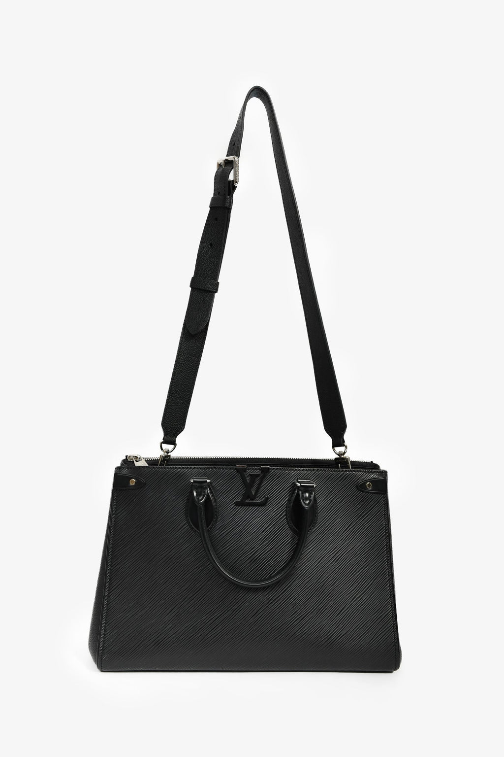 Louis Vuitton Black Epi Leather 'Grenelle' Tote Bag With Strap