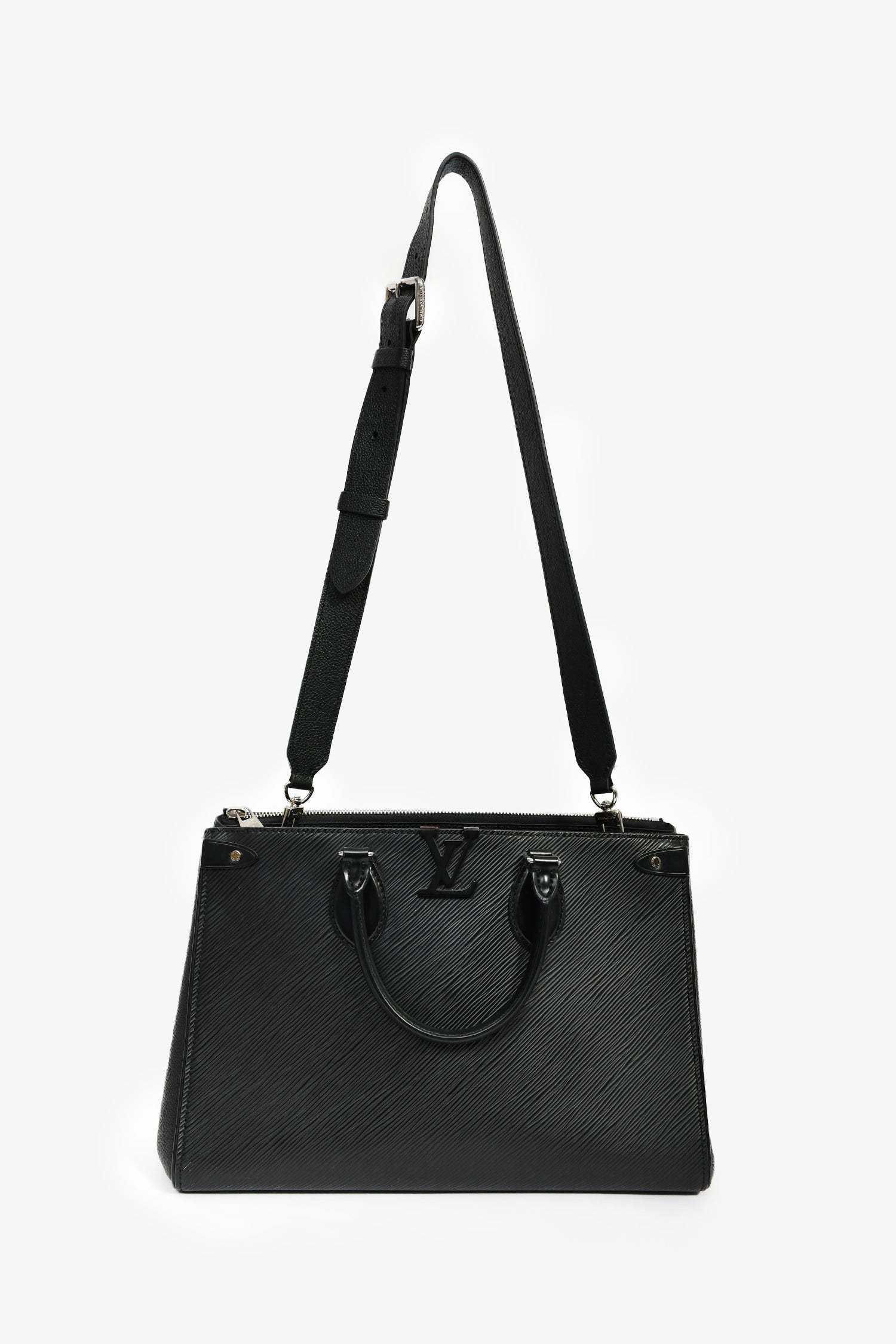 Louis Vuitton Black Epi Leather 'Grenelle' Tote Bag With Strap