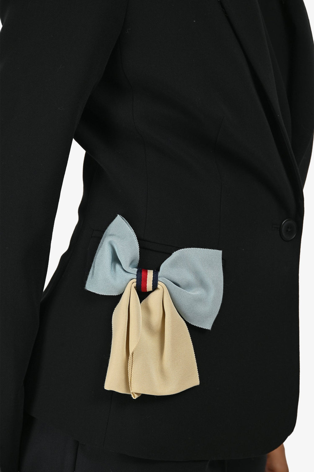 L'Agence Black Bow Pocket Blazer Size 0