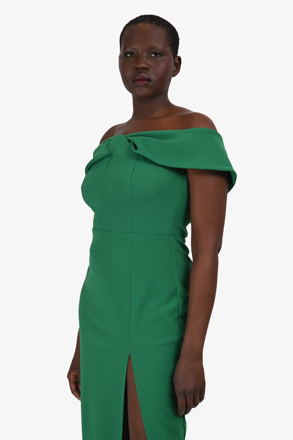 Elliatt Jade Green 'Anti' Midi Dress With Slit Size L