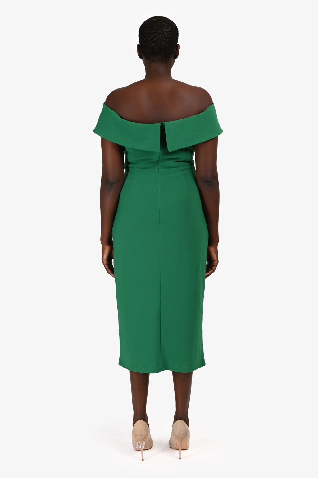 Elliatt Jade Green 'Anti' Midi Dress With Slit Size L