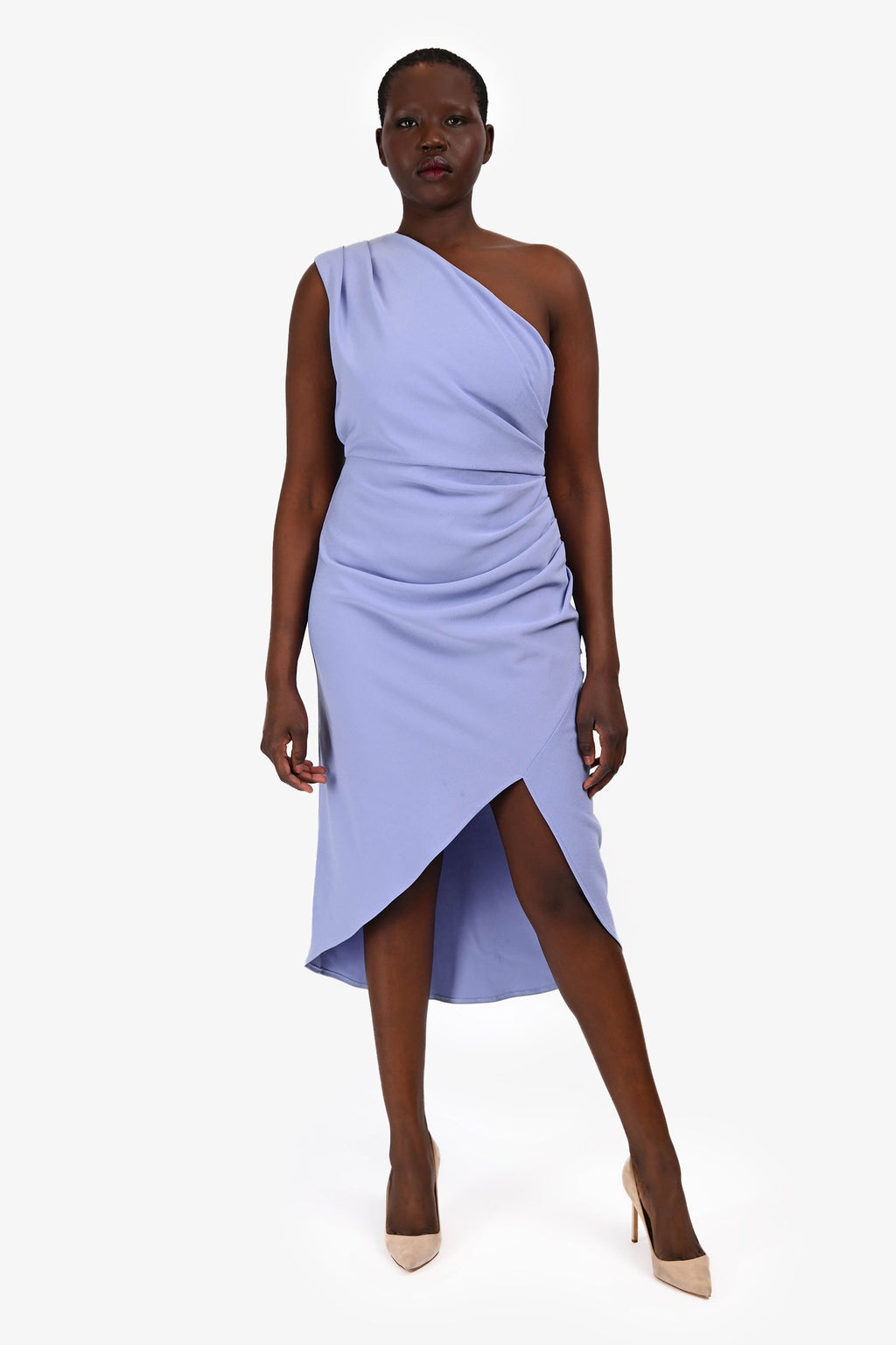 Elliatt Lilac One Shoulder Midi Dress Size L