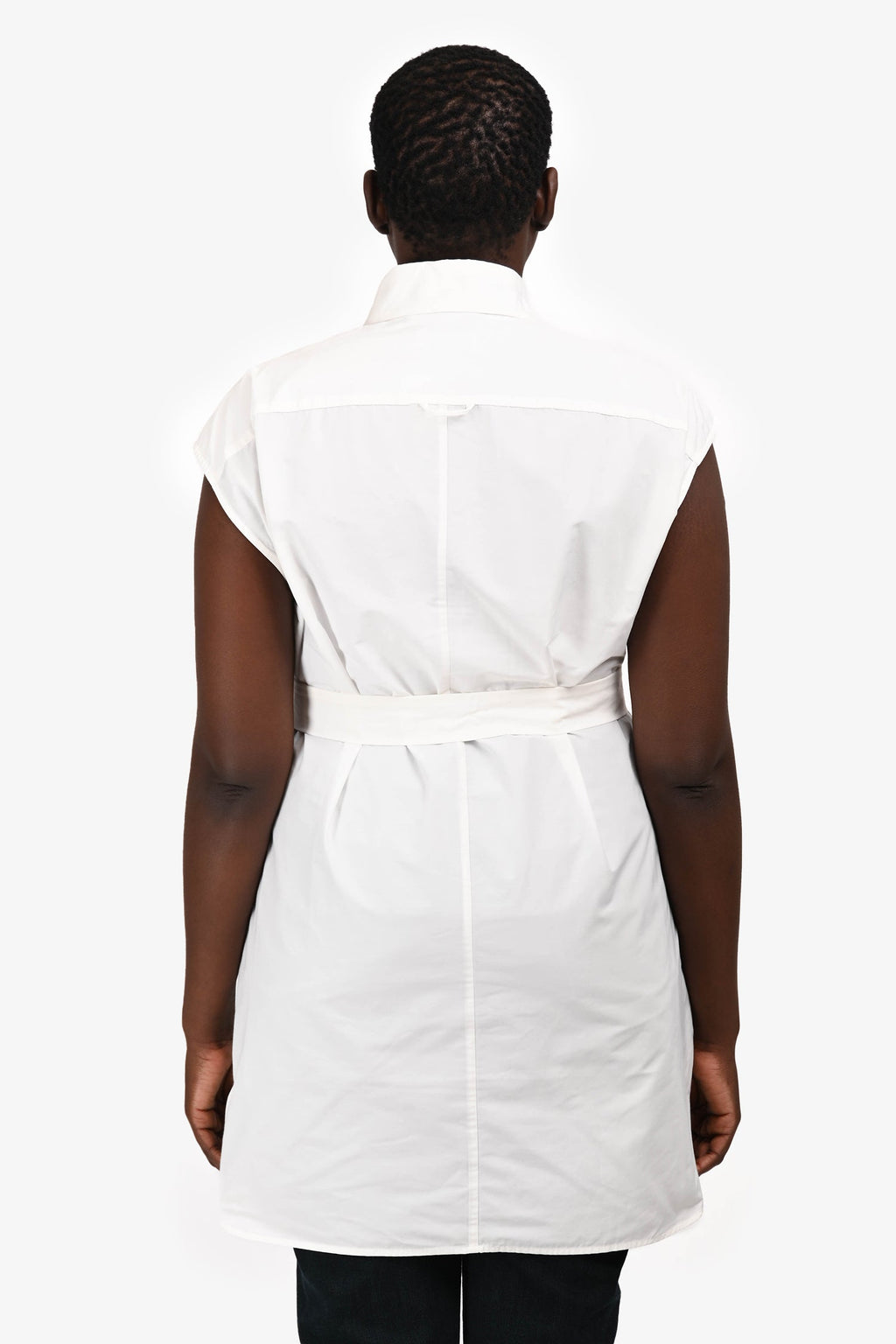 Dries Van Noten White Cotton Double Pocket Tunic Size M