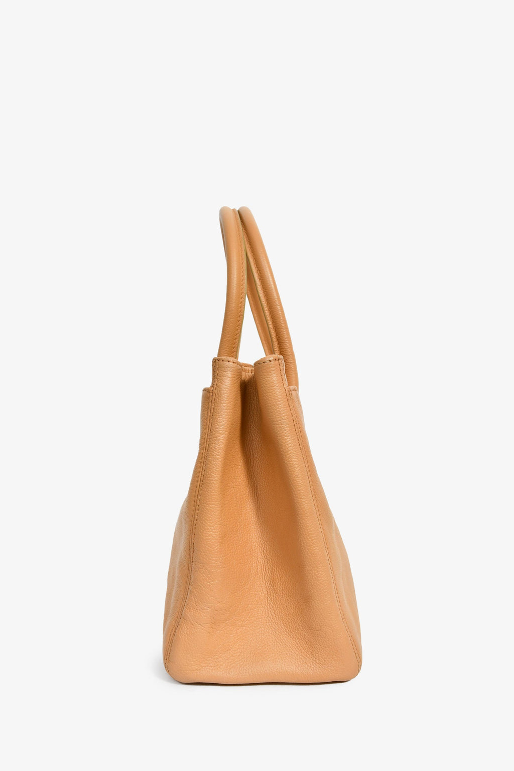 Pre-Loved Chanel™ 2005-06 Beige Calfskin Leather 'Executive Shopper' Tote Bag