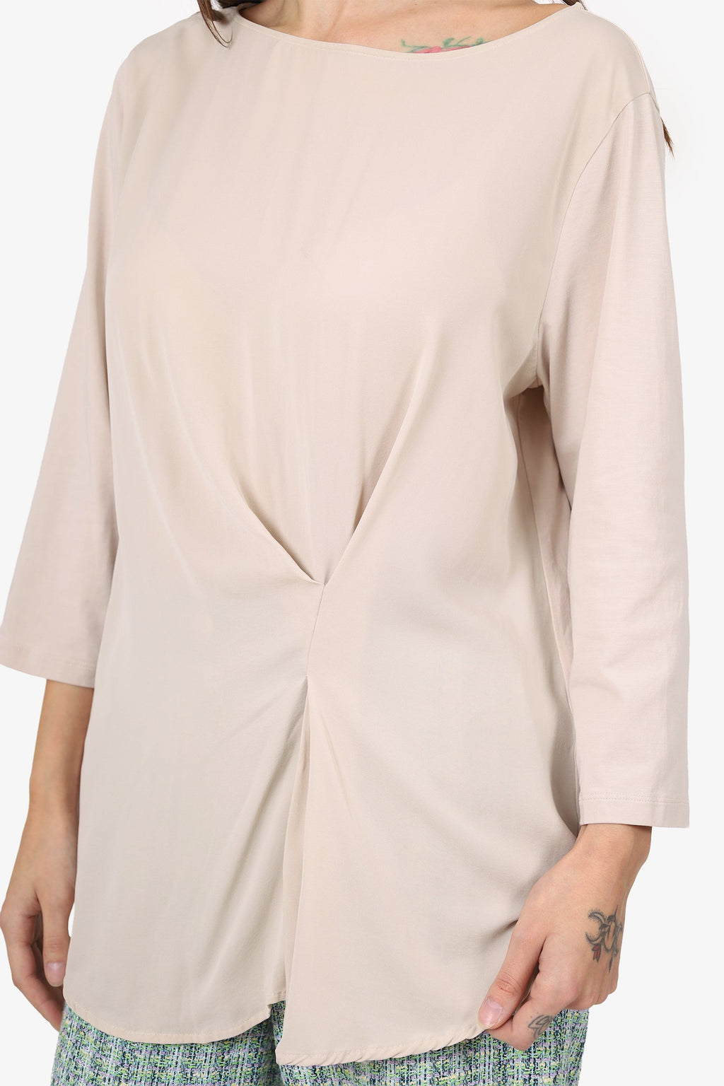 Fabiana Filippi Cream 3/4 Sleeve Top Size XL