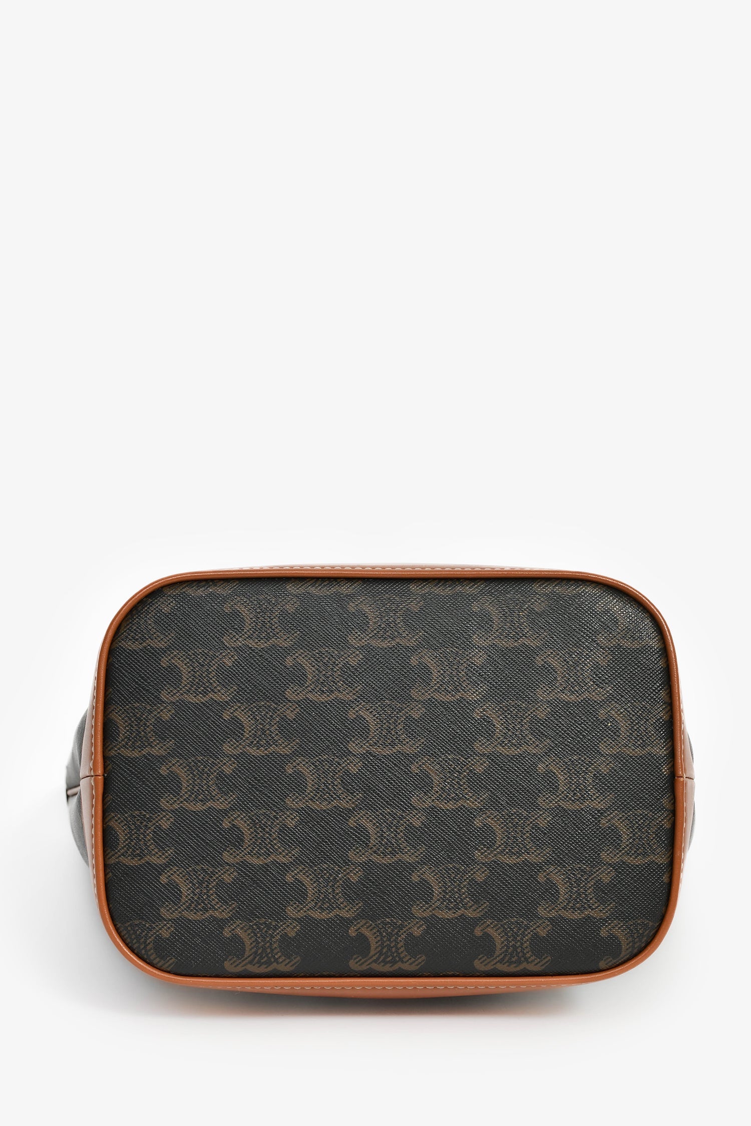 Celine Triomphe Canvas Small Crossbody Bucket Bag