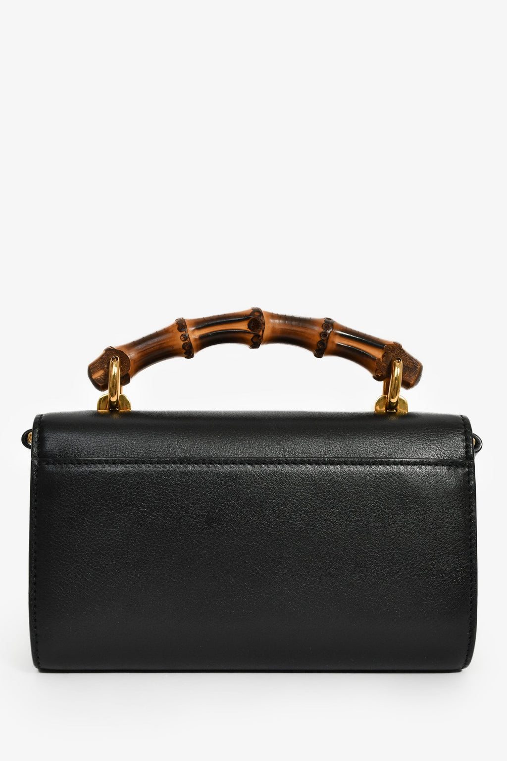 Gucci Black Leather Diana Mini Top Handle with Chain