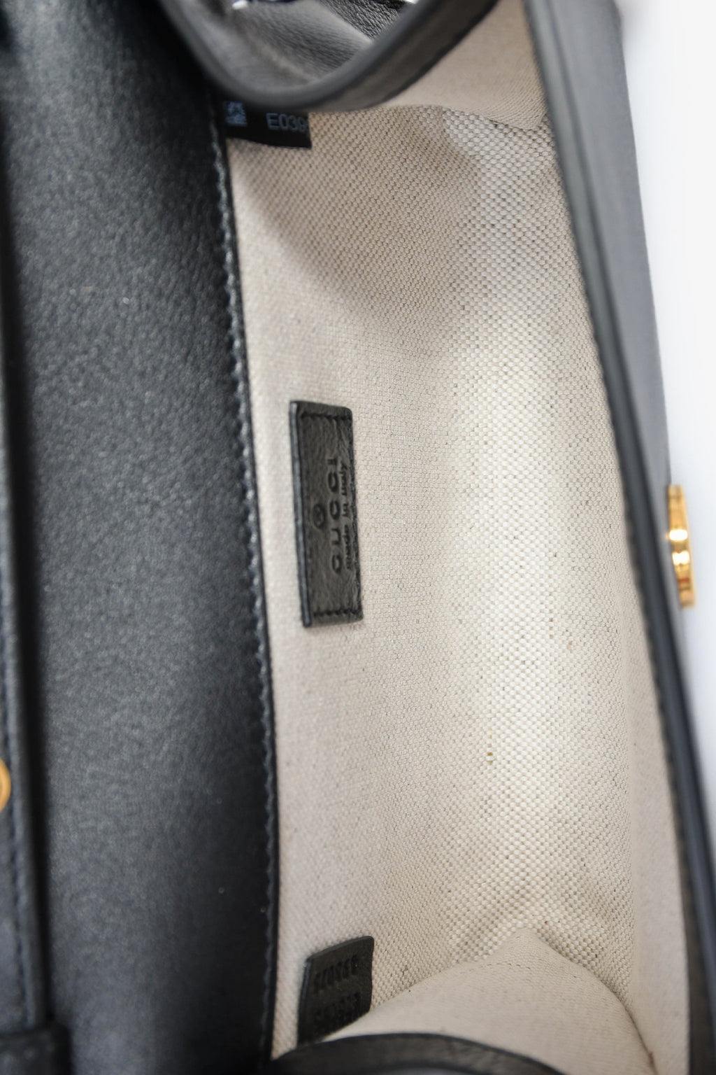 Gucci Black Leather Diana Mini Top Handle with Chain