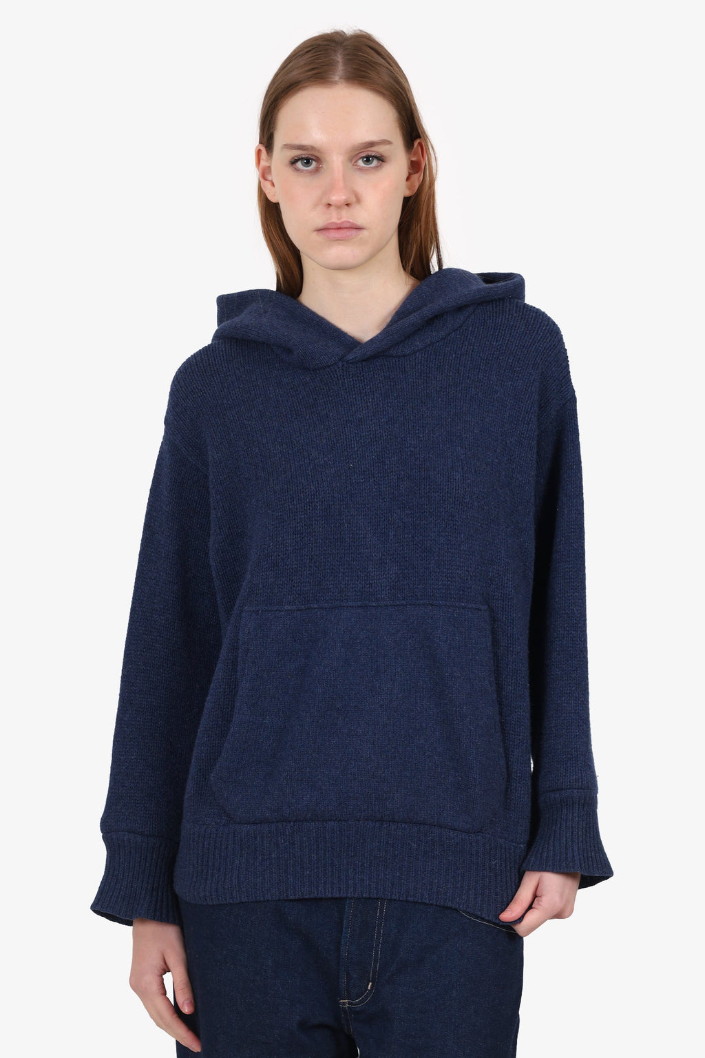 Lies Tien Navy Cashmere Hoodie Size XS