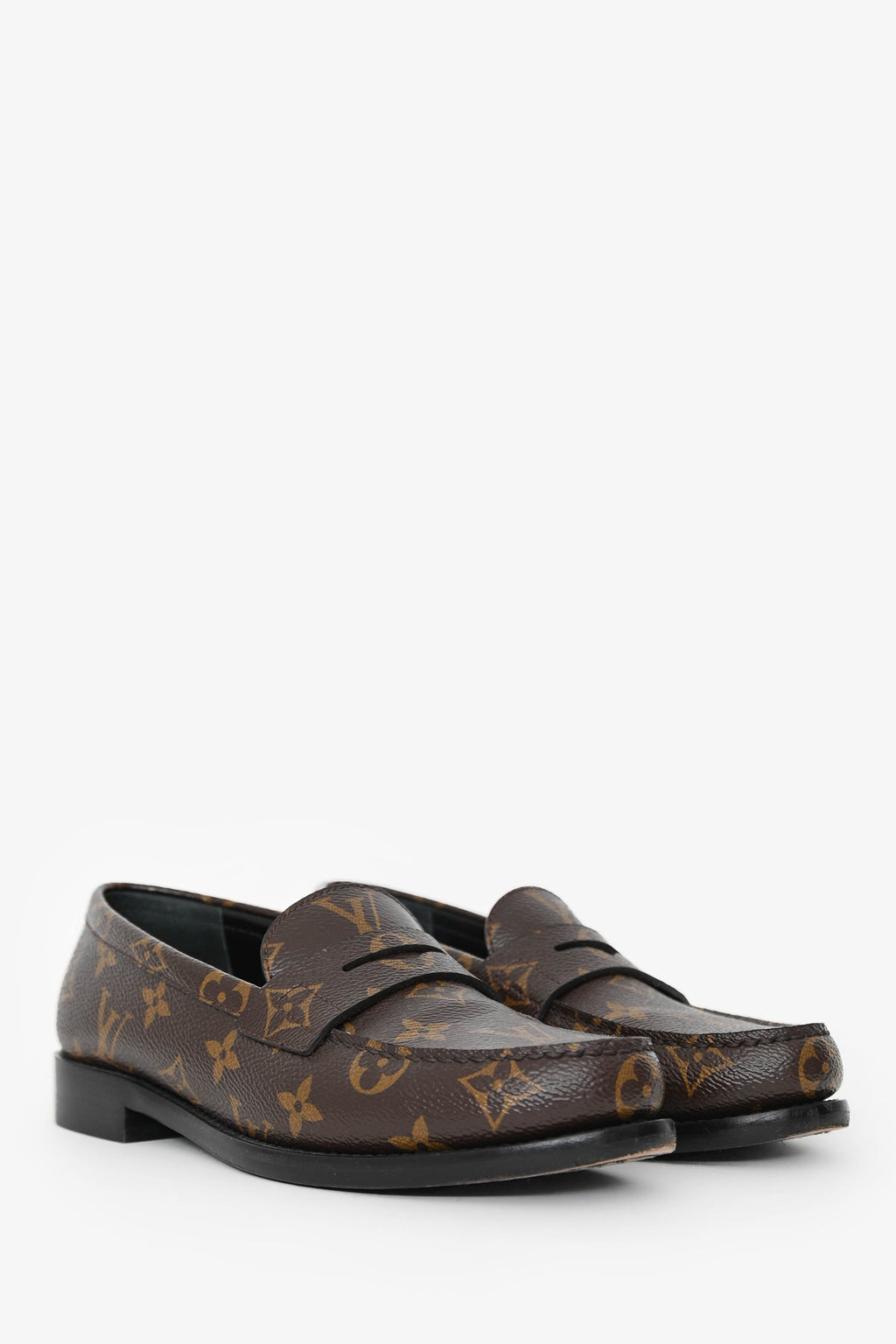 Louis Vuitton Monogram Canvas/Leather Loafers Size 37