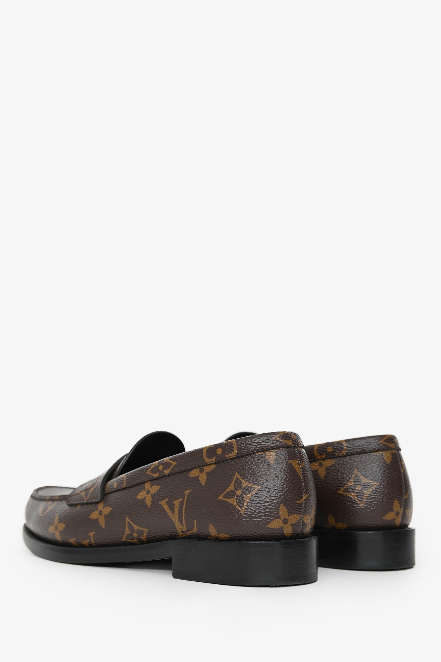 Louis Vuitton Monogram Canvas/Leather Loafers Size 37