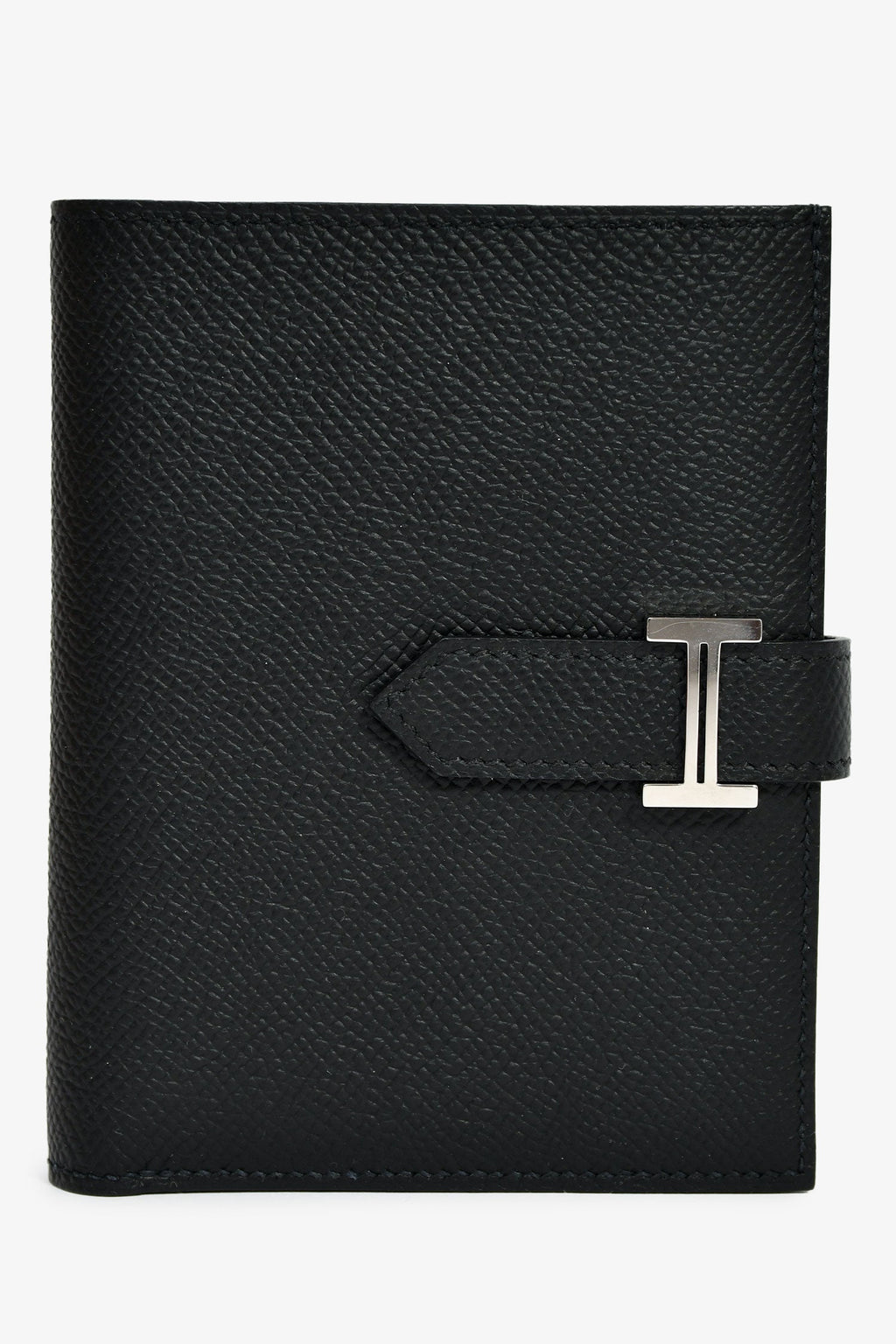 Hermès 2022 Black Epsom Leather 'H' Bearn Compact Wallet