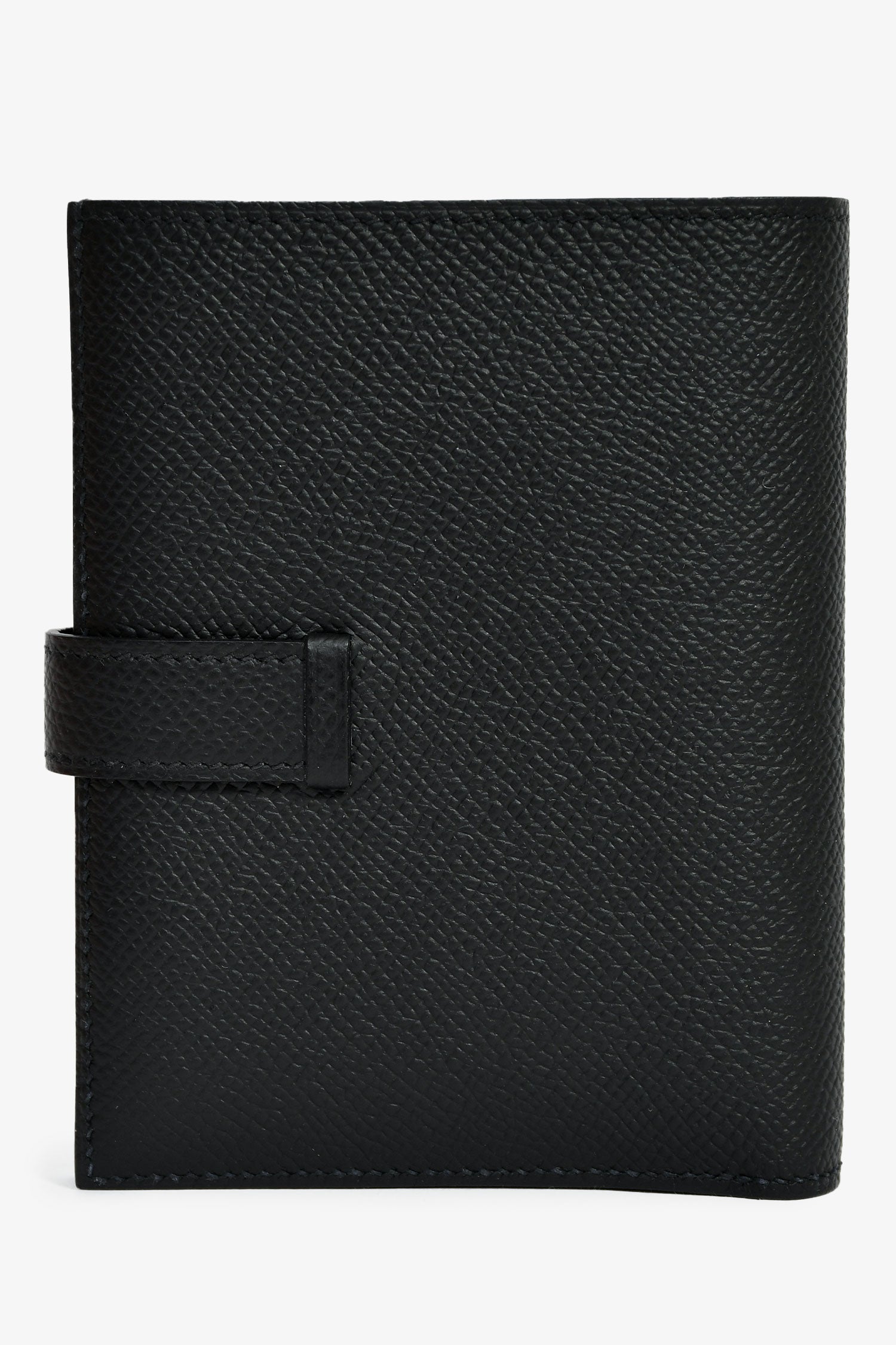 Hermès 2022 Black Epsom Leather 'H' Bearn Compact Wallet