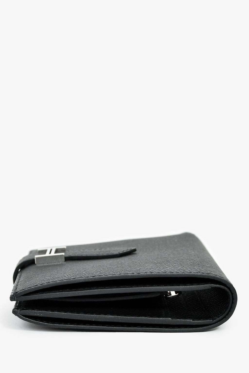 Hermès 2022 Black Epsom Leather 'H' Bearn Compact Wallet