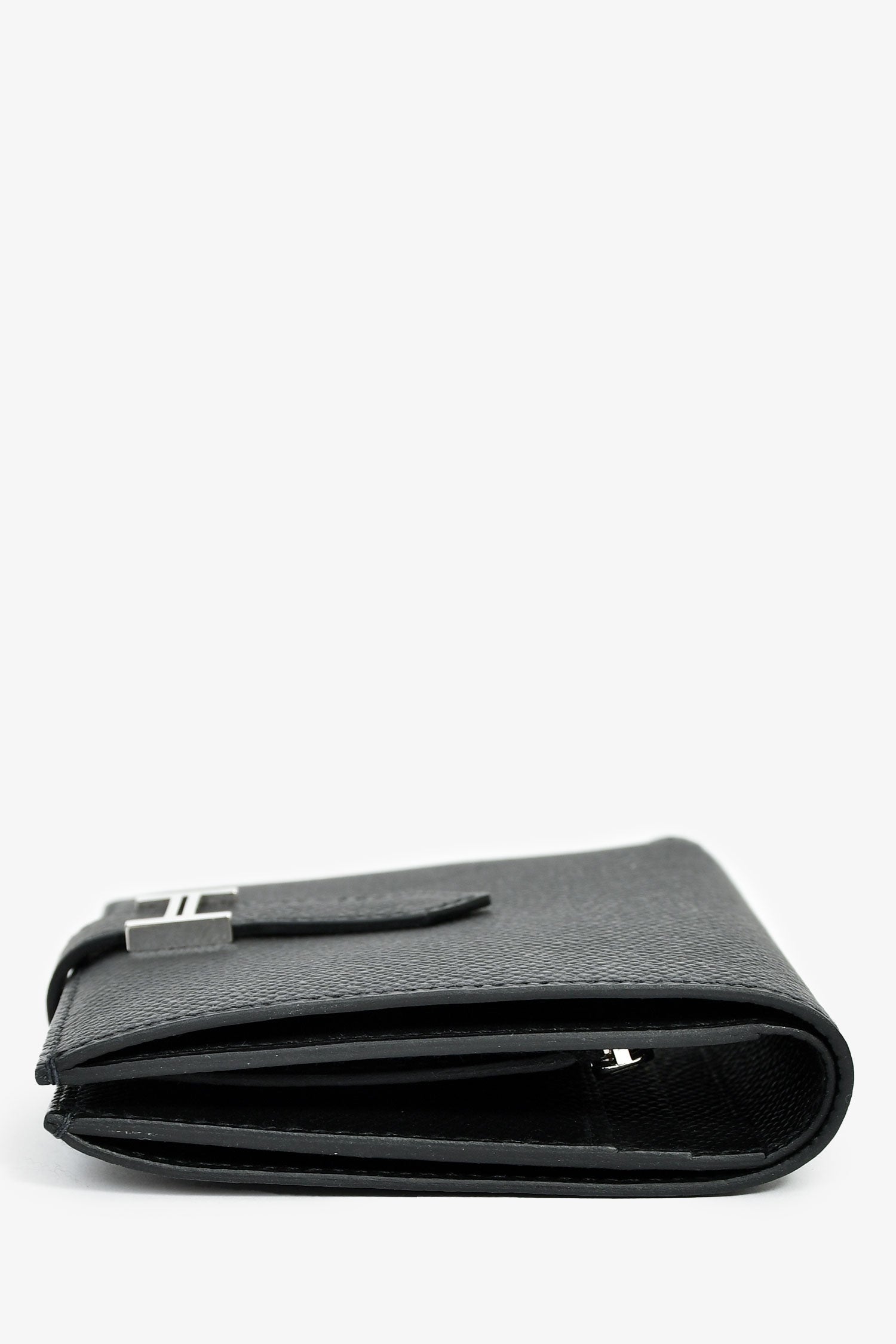 Hermès 2022 Black Epsom Leather 'H' Bearn Compact Wallet