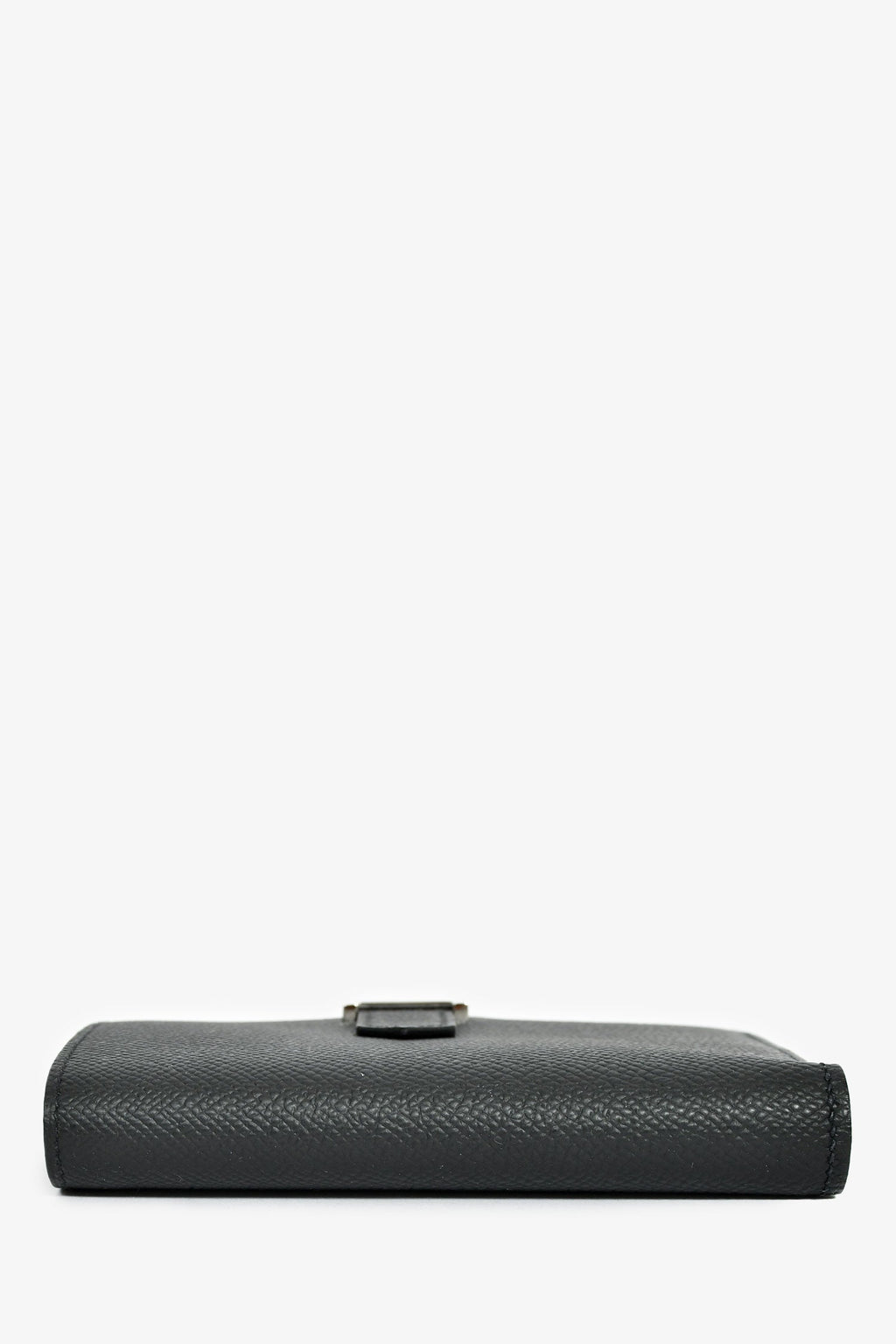 Hermès 2022 Black Epsom Leather 'H' Bearn Compact Wallet