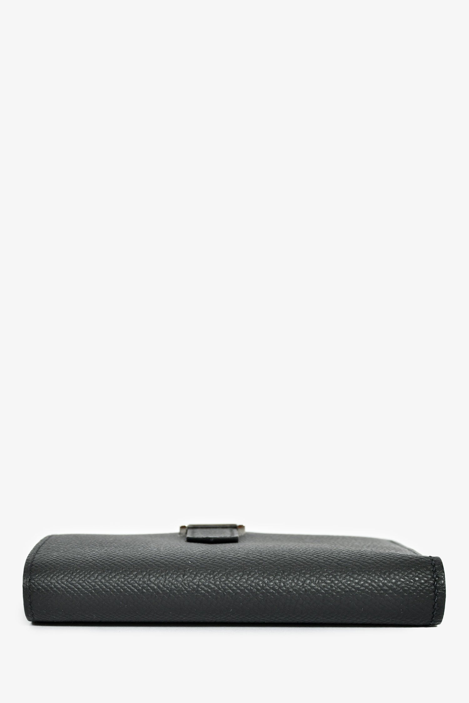 Hermès 2022 Black Epsom Leather 'H' Bearn Compact Wallet