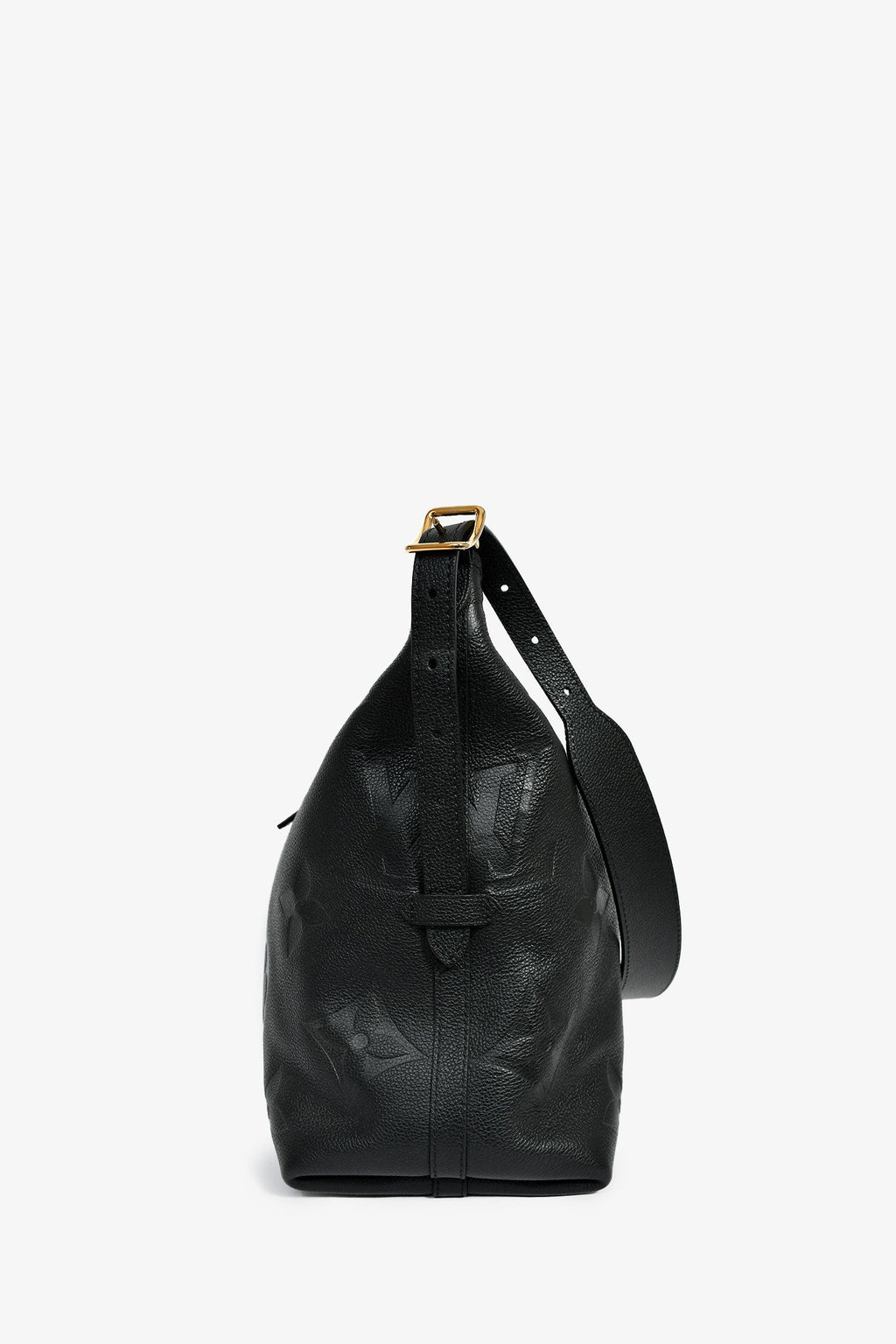 Louis Vuitton Black Empreinte CarryAll MM Hobo Bag