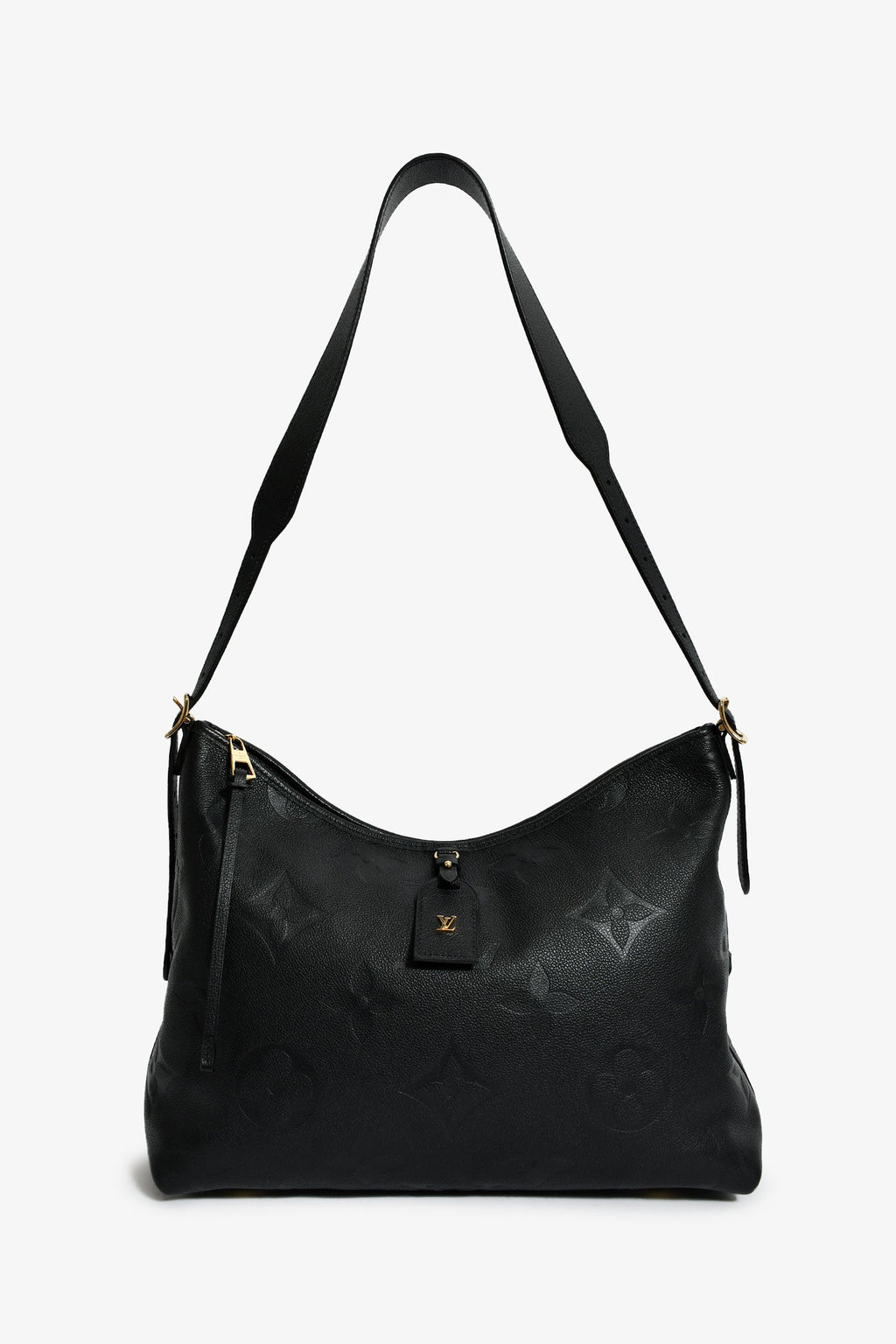 Louis Vuitton Black Empreinte CarryAll MM Hobo Bag