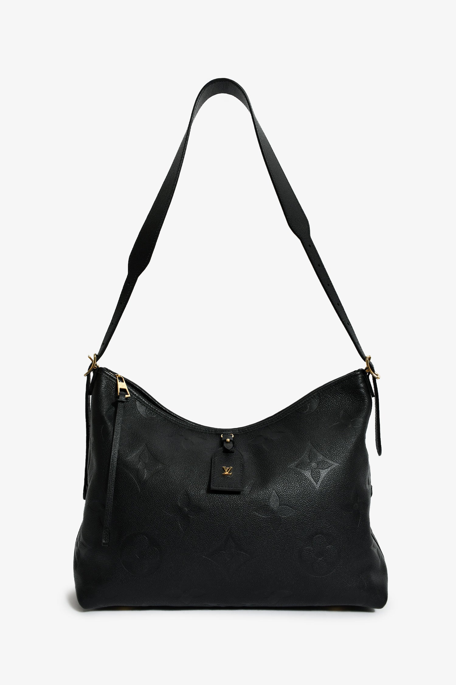 Louis Vuitton Black Empreinte CarryAll MM Hobo Bag