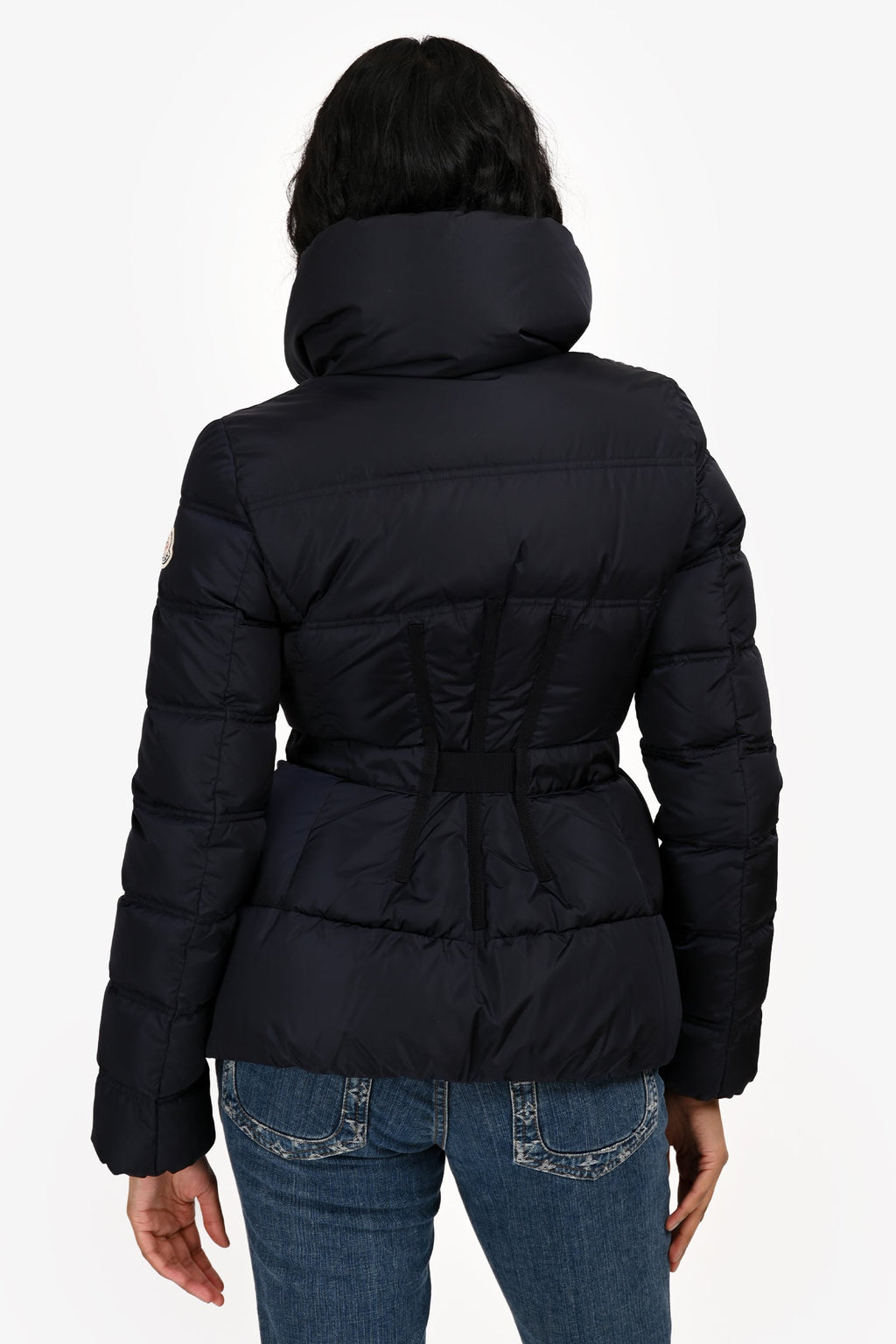 Moncler Navy Down 'Alouette' Puffer Jacket Size 0