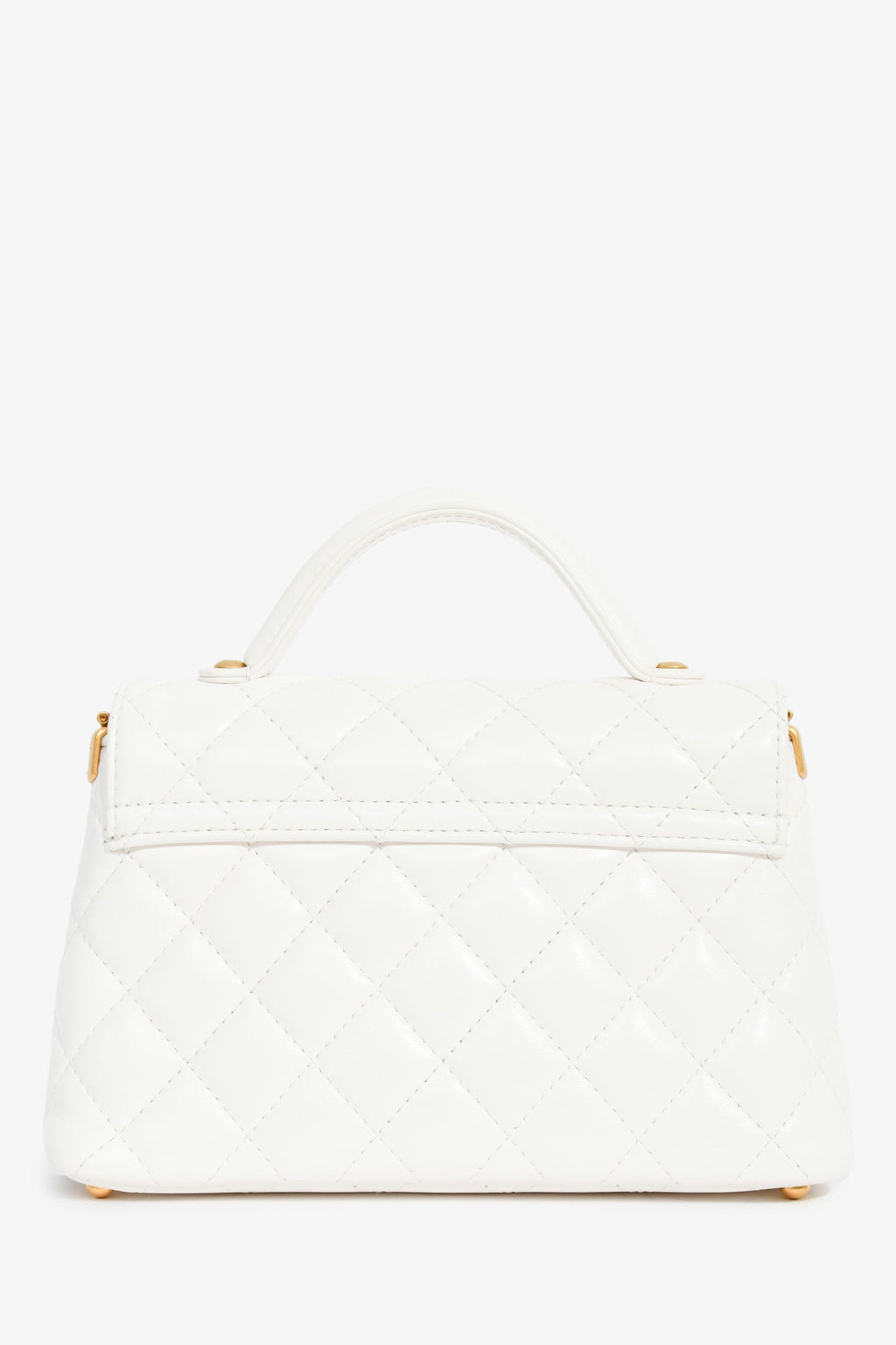 Pre-Loved Chanel™ 2025 White Lambskin Mini Rectangle Top Handle
