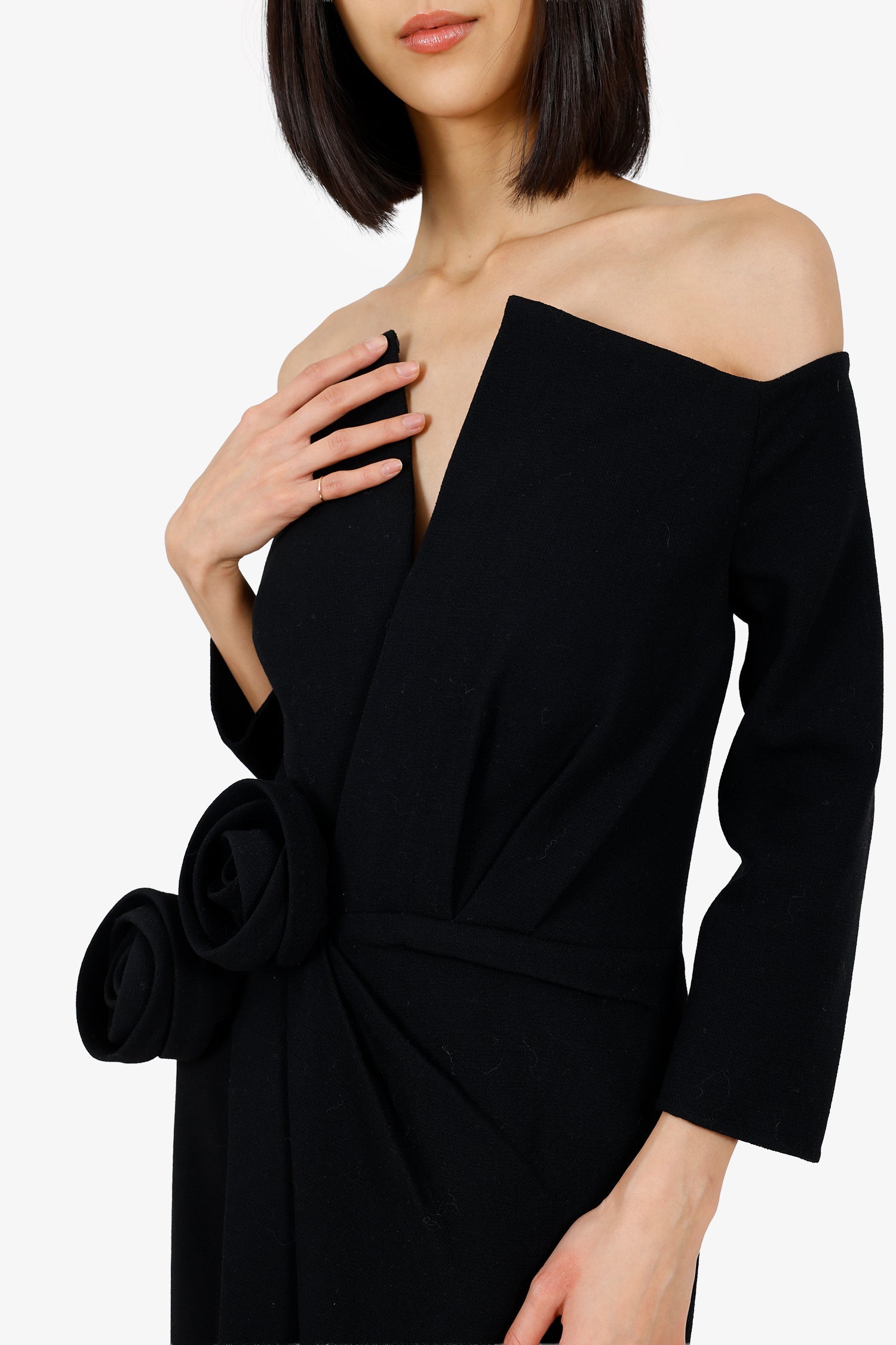 Oscar de la Renta Black Midi Dress Size 6