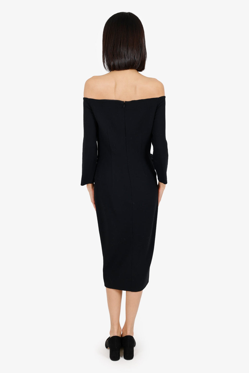Oscar de la Renta Black Midi Dress Size 6