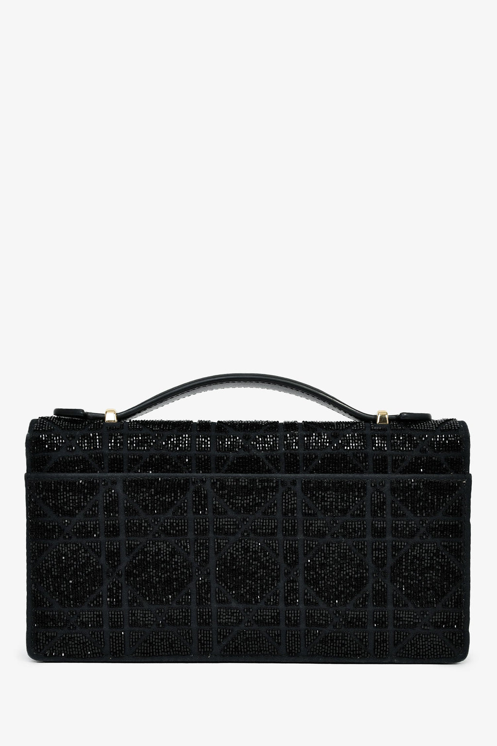 Christian Dior 2023 Black Bead Embellished My Dior Mini Bag With Chain