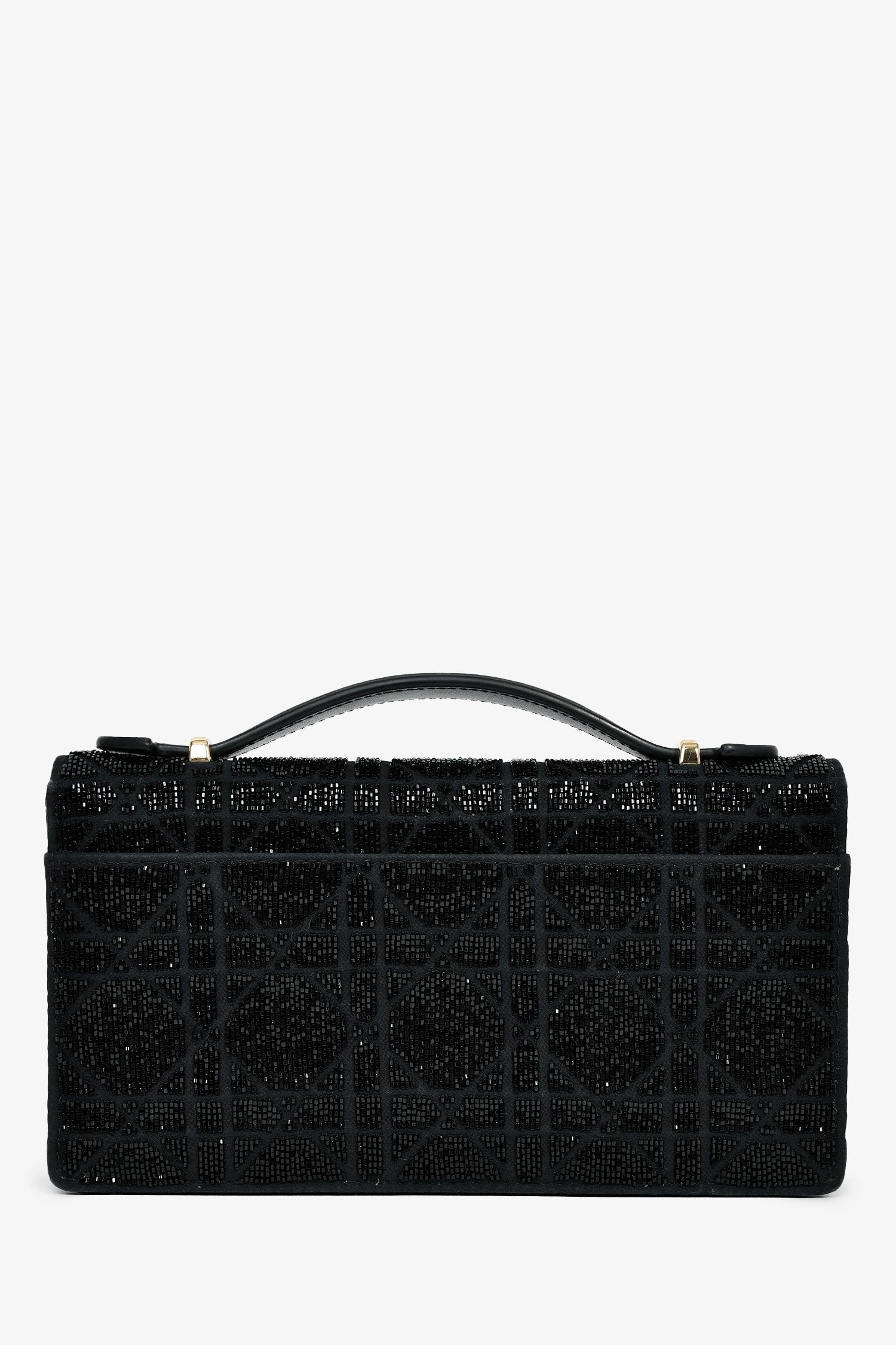Christian Dior 2023 Black Bead Embellished My Dior Mini Bag With Chain