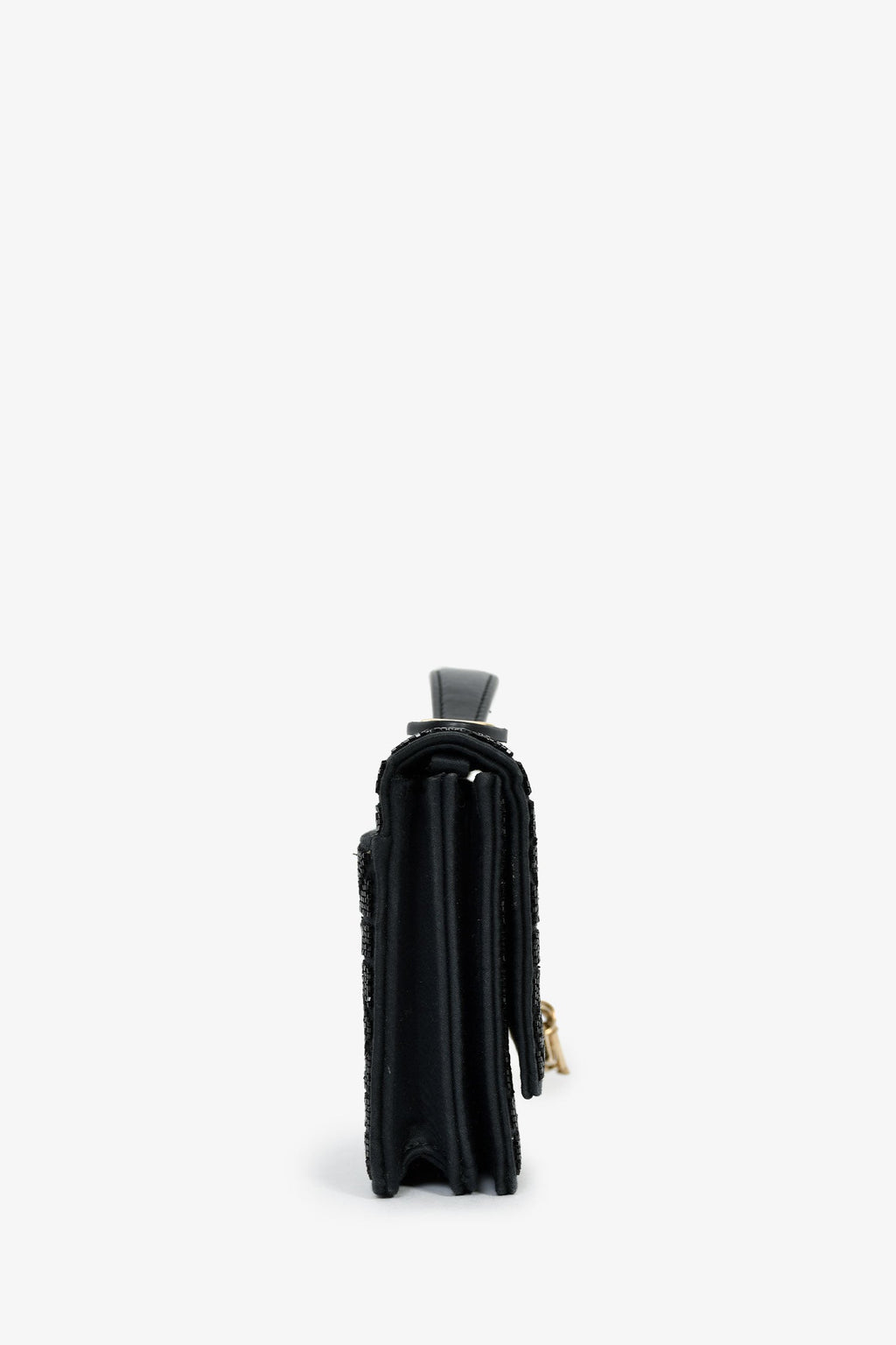 Christian Dior 2023 Black Bead Embellished My Dior Mini Bag With Chain