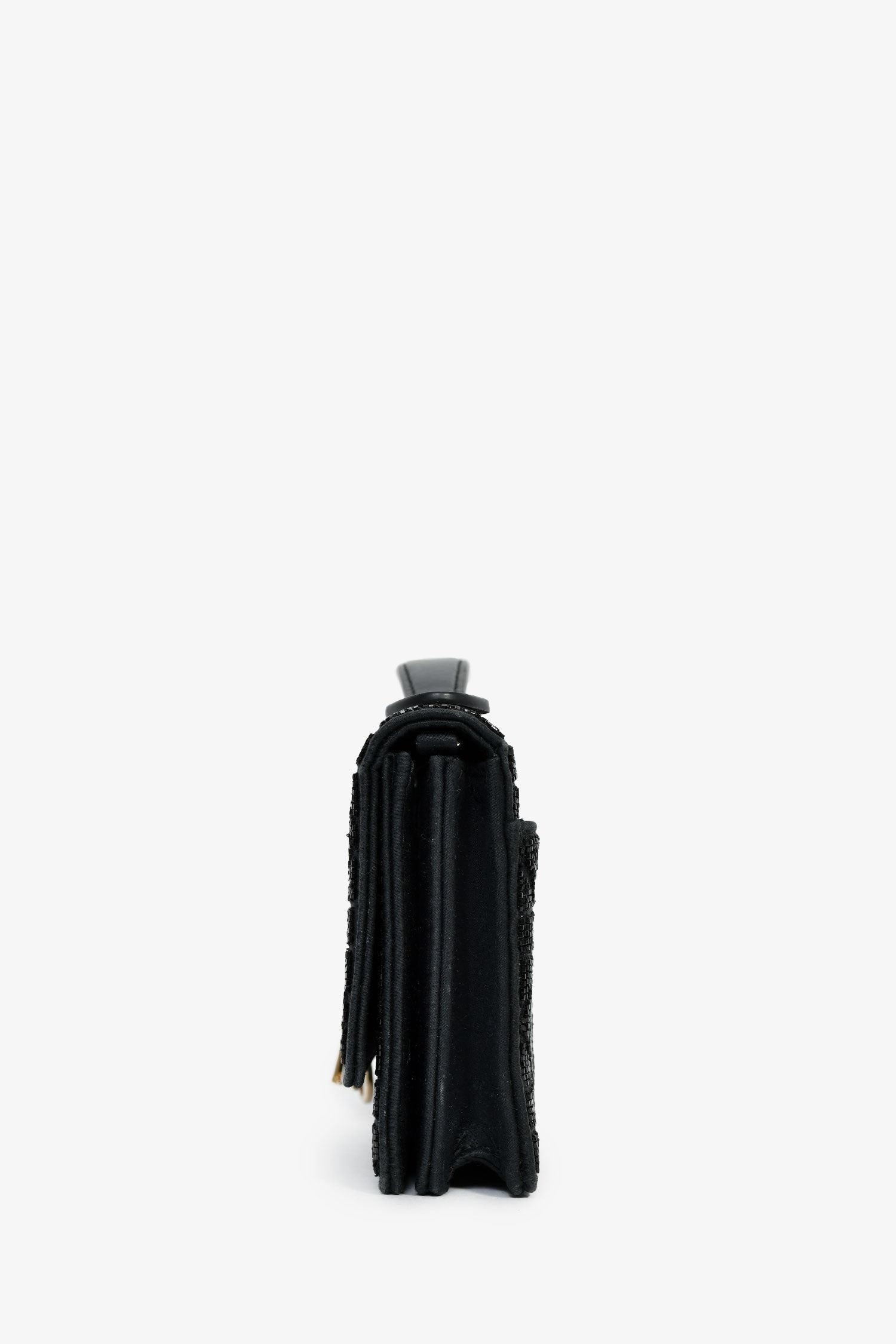 Christian Dior 2023 Black Bead Embellished My Dior Mini Bag With Chain