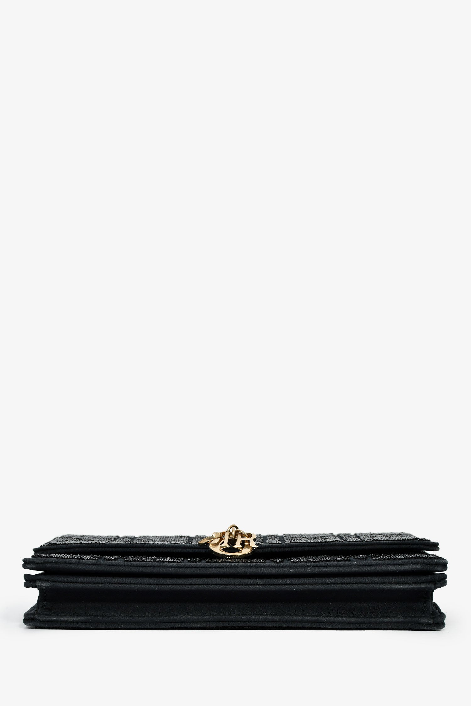 Christian Dior 2023 Black Bead Embellished My Dior Mini Bag With Chain
