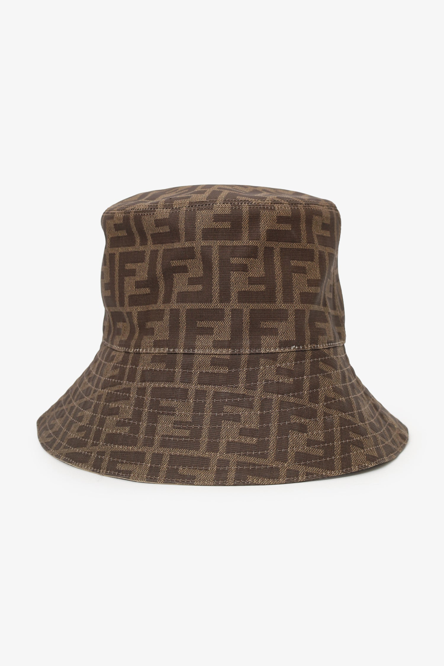 Fendi Brown Monogram Tech Fabric Hat
