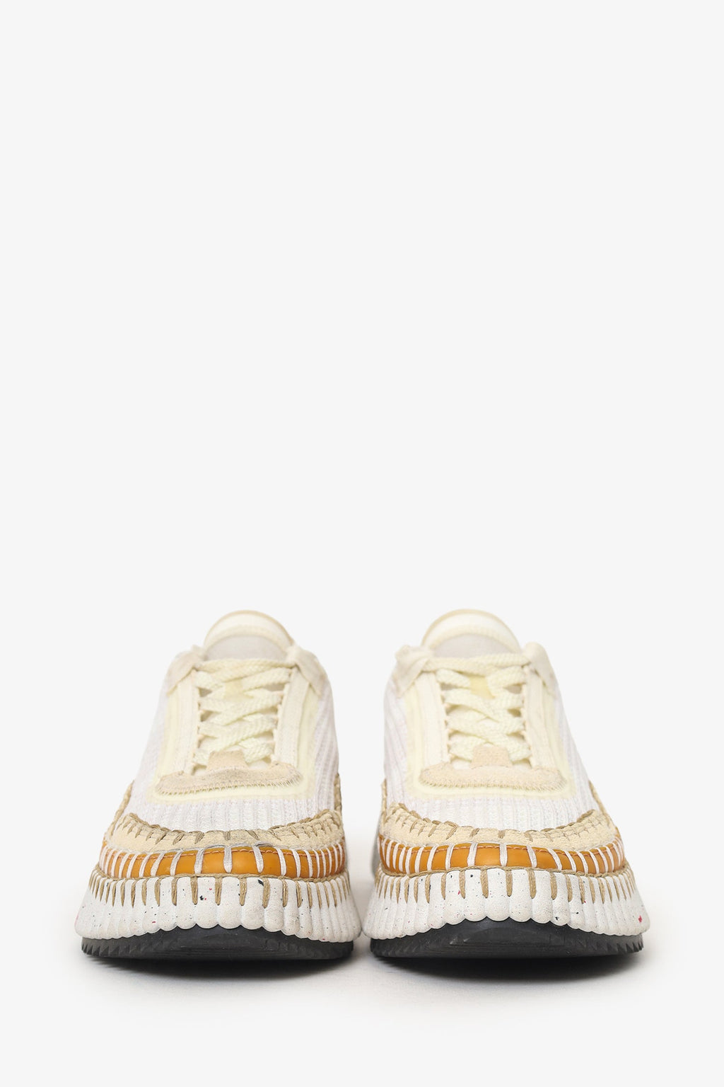 Chloe Cream/Brown 'Nama' Sneakers Size 38