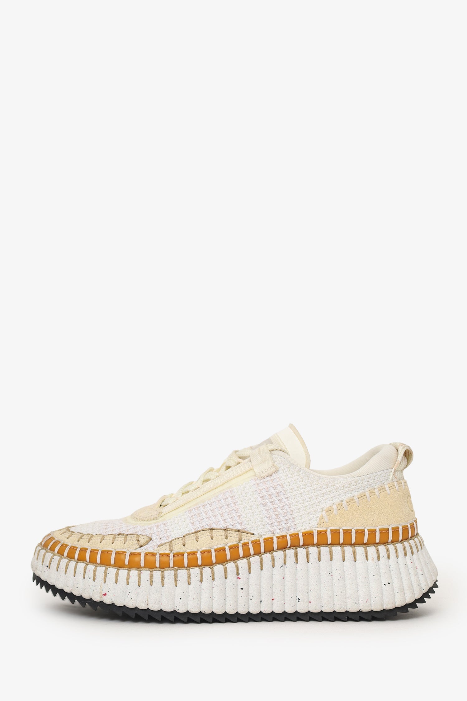 Chloe Cream/Brown 'Nama' Sneakers Size 38