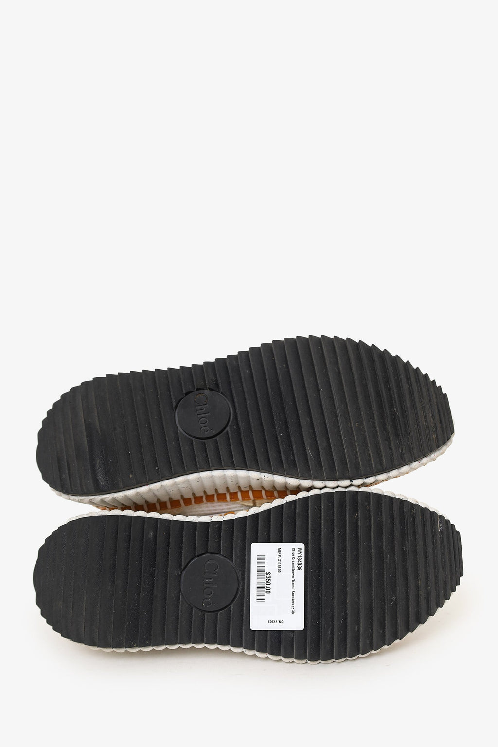 Chloe Cream/Brown 'Nama' Sneakers Size 38