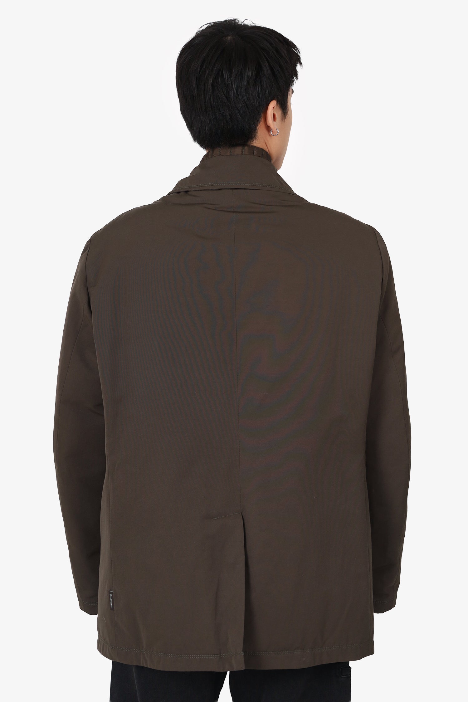 Moncler Khaki Green Down Inner Zip Up Coat Size 7 Mens