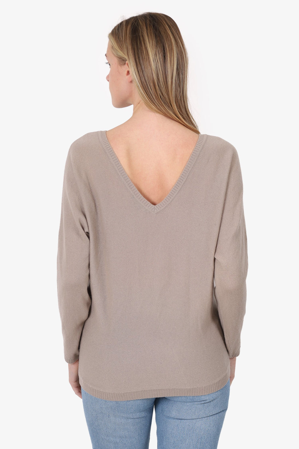 Vince Taupe V-Back Sweater Size XS