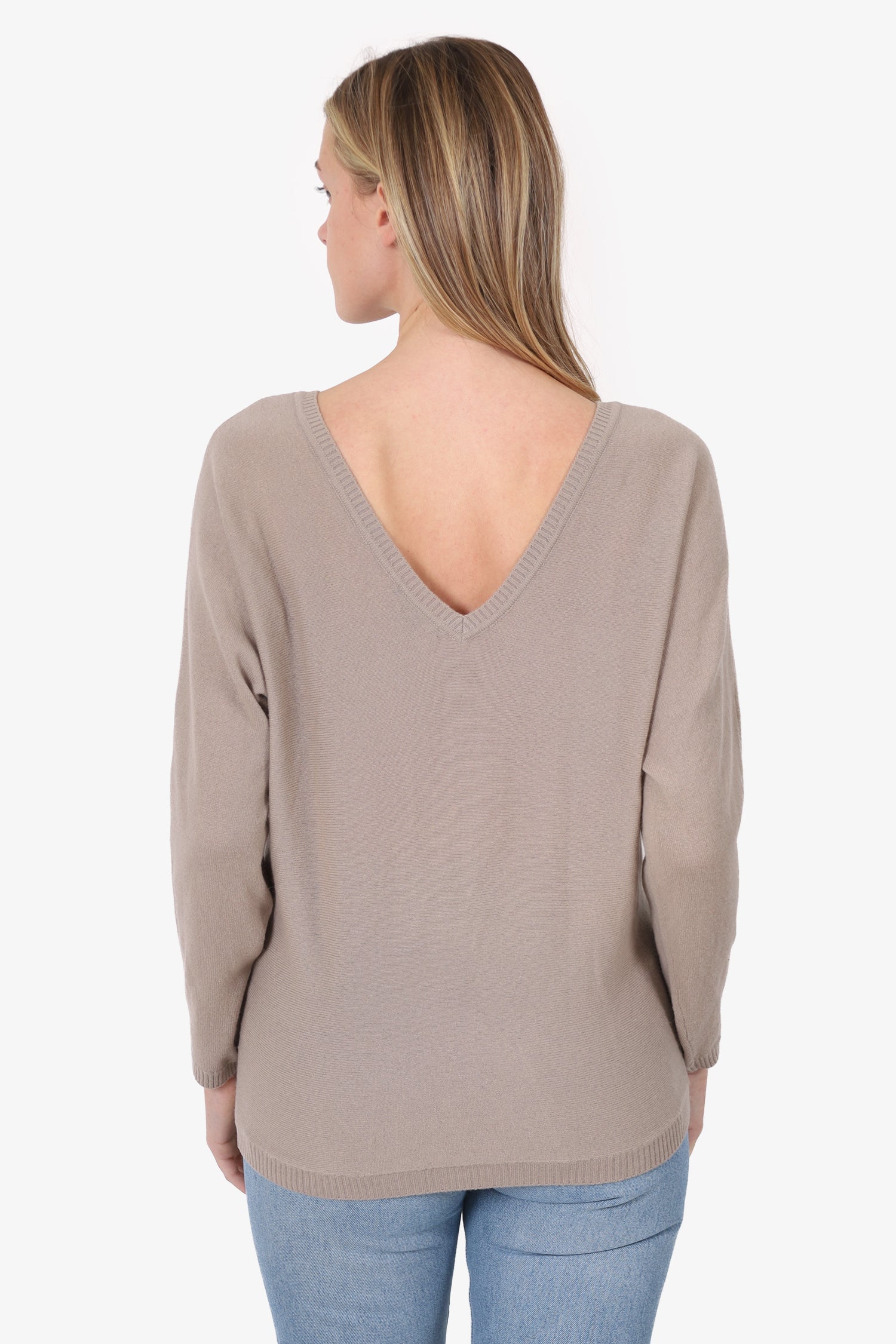 Vince Taupe V-Back Sweater Size XS