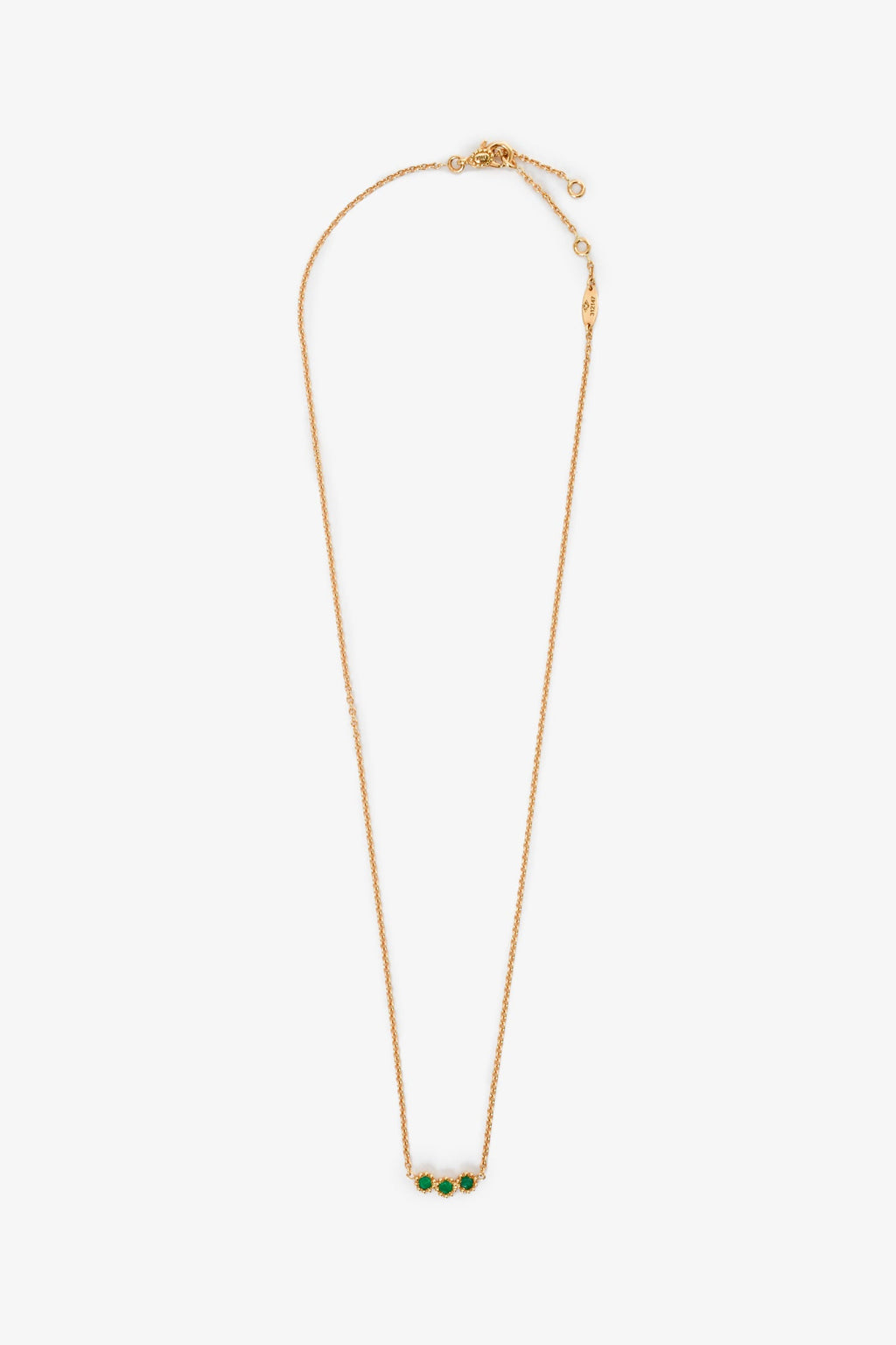 Christian Dior 18K Yellow Gold & Emerald 'Mimirose' Necklace