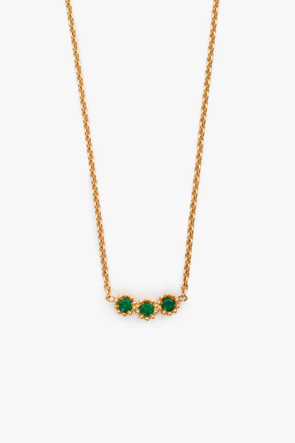 Christian Dior 18K Yellow Gold & Emerald 'Mimirose' Necklace