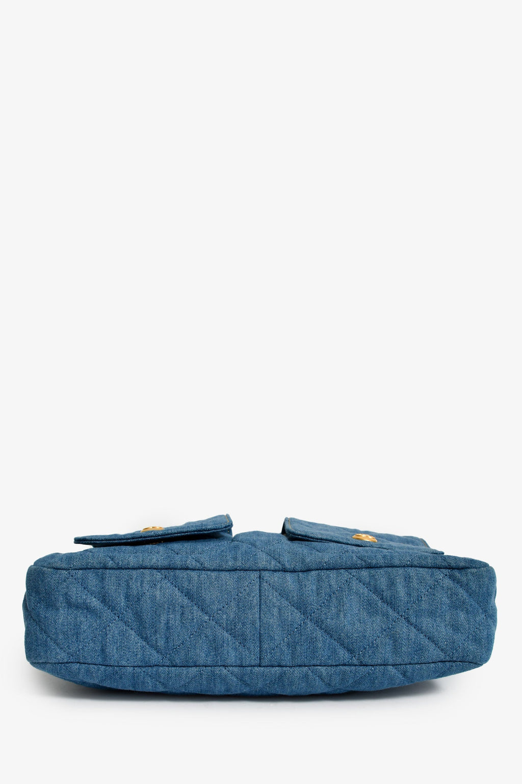 Pre-Loved Chanel™ 2025 Blue Denim Large 'Supple Twin' Shoulder Bag