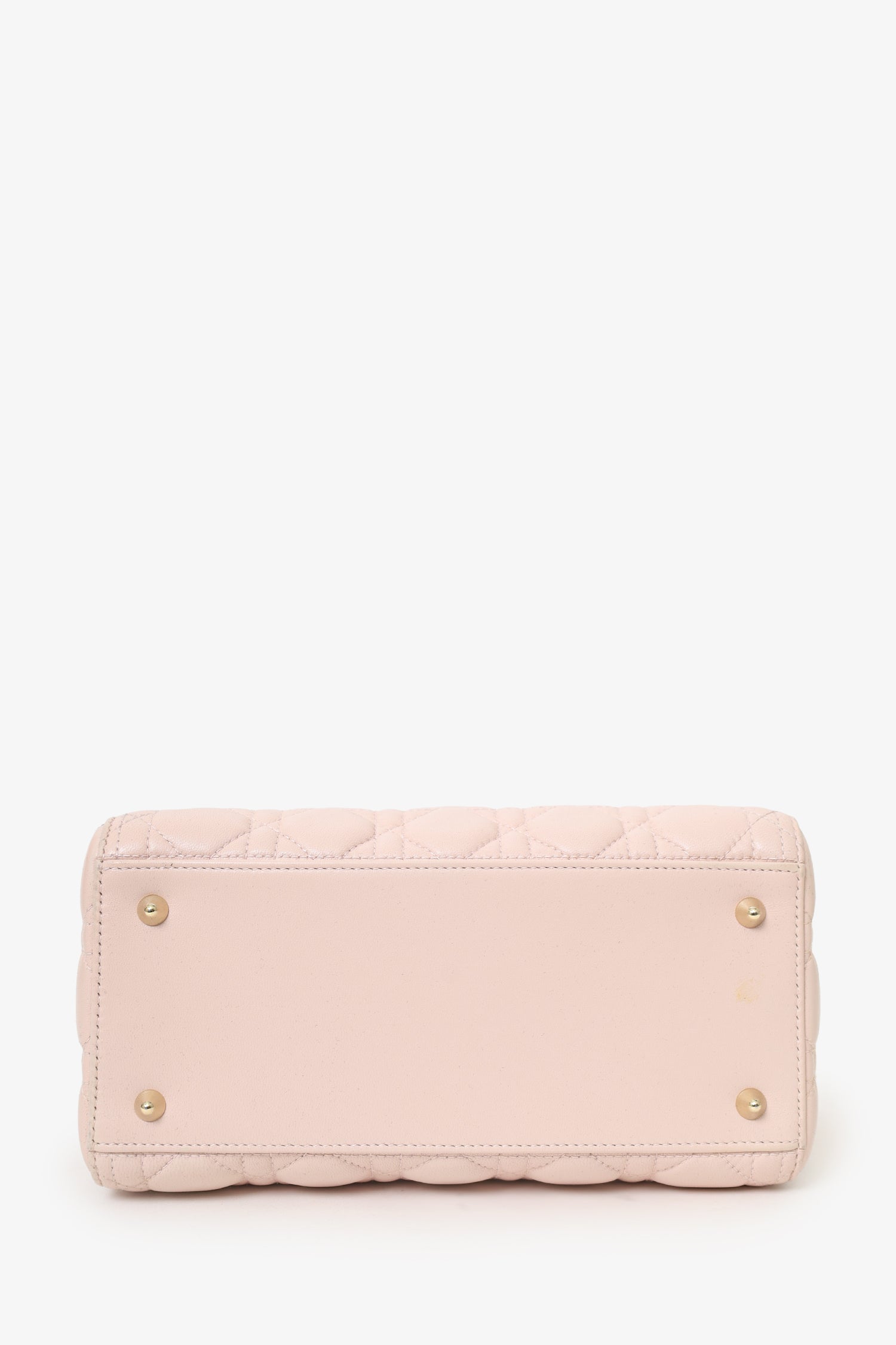 Christian Dior 2017 Pink Leather Medium Lady Dior Bag With Strap