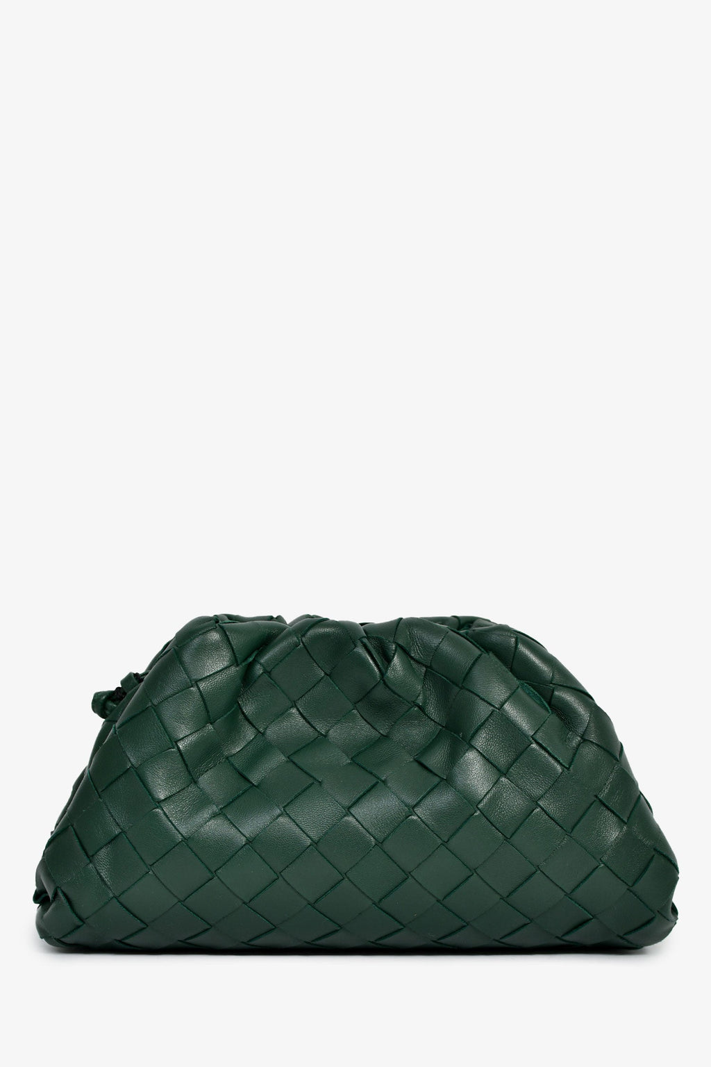 Bottega Veneta Forest Green Intrecciato Leather Mini Pouch Bag