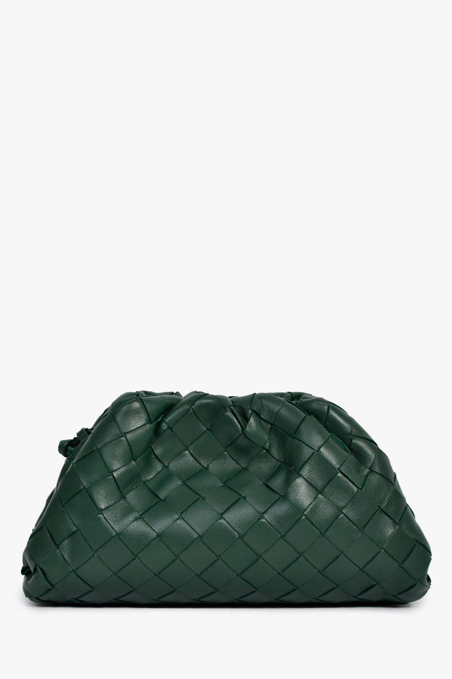 Bottega Veneta Forest Green Intrecciato Leather Mini Pouch Bag